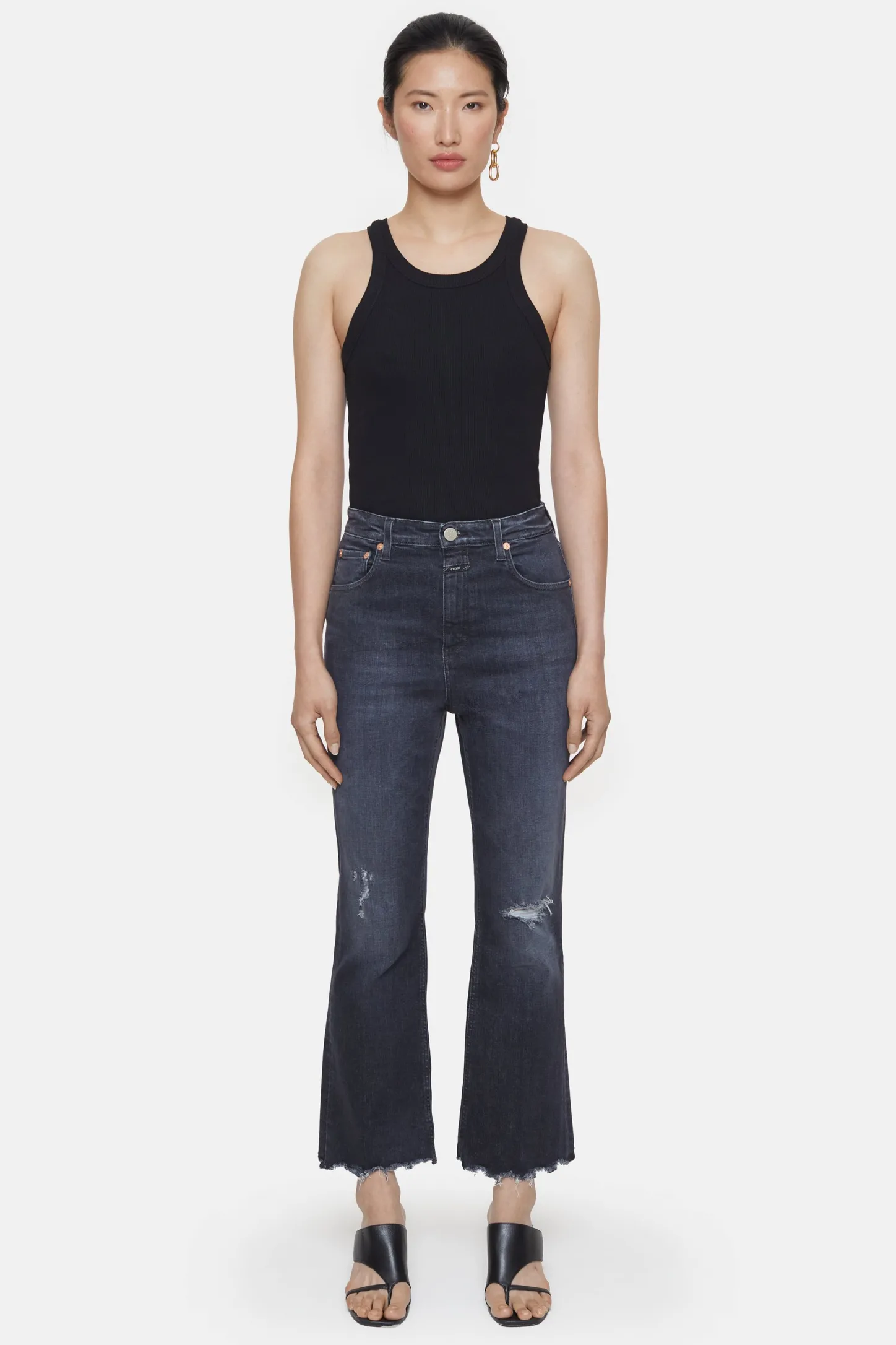 CLOSED Mager>Skinny Jeans - Stijlnaam Hi-Sun Donker Grijs