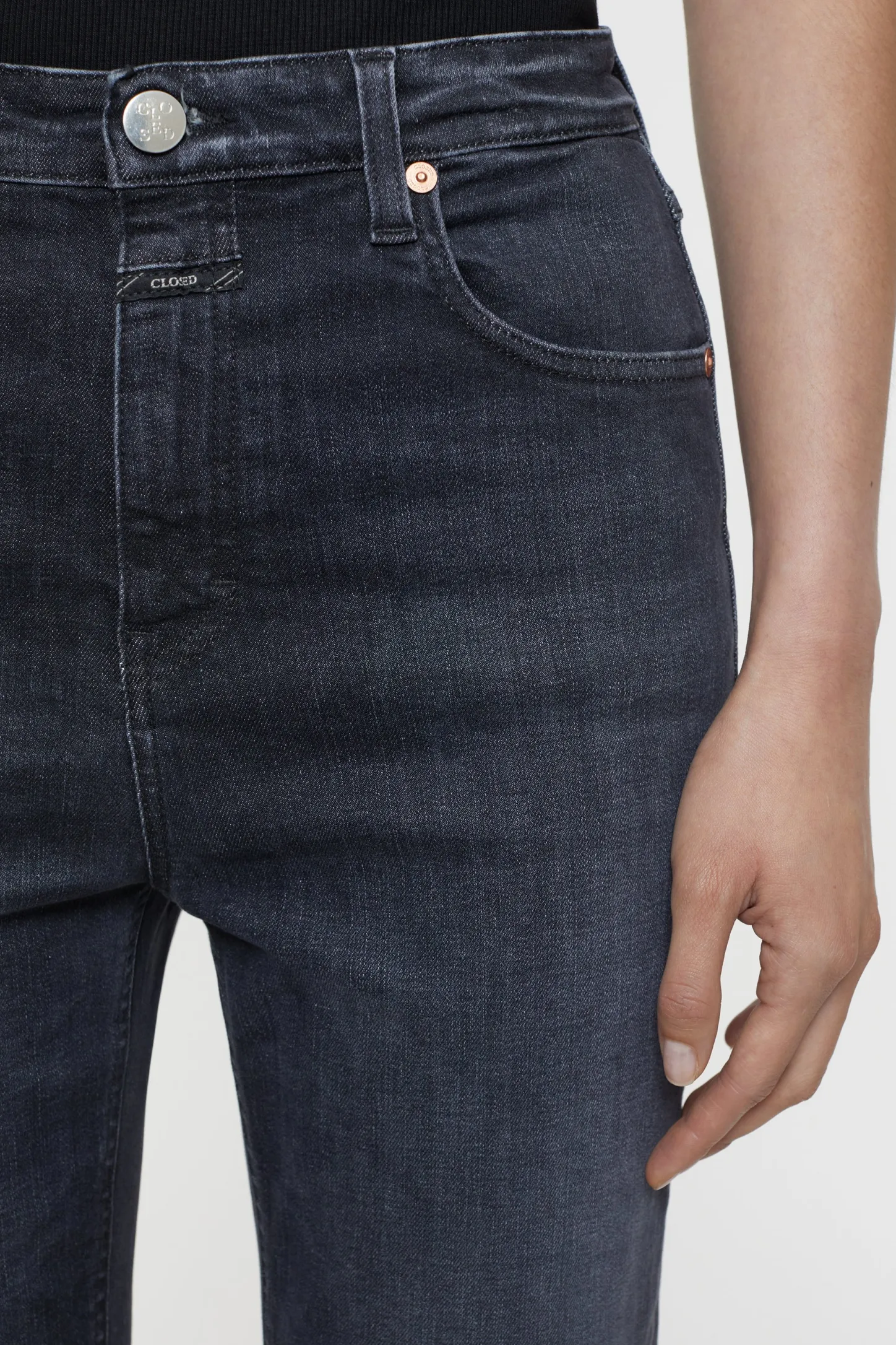 CLOSED Mager>Skinny Jeans - Stijlnaam Hi-Sun Donker Grijs