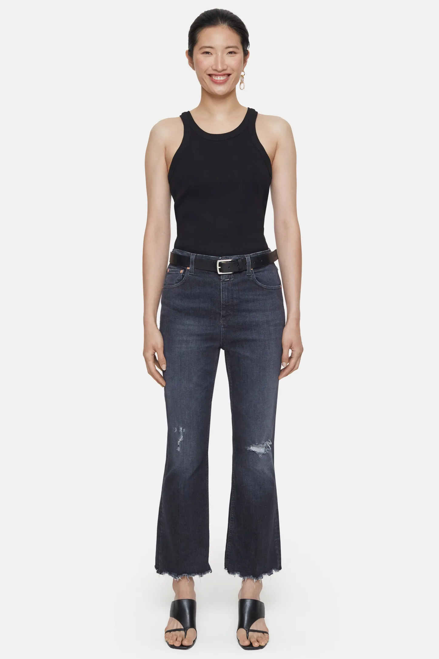CLOSED Mager>Skinny Jeans - Stijlnaam Hi-Sun Donker Grijs