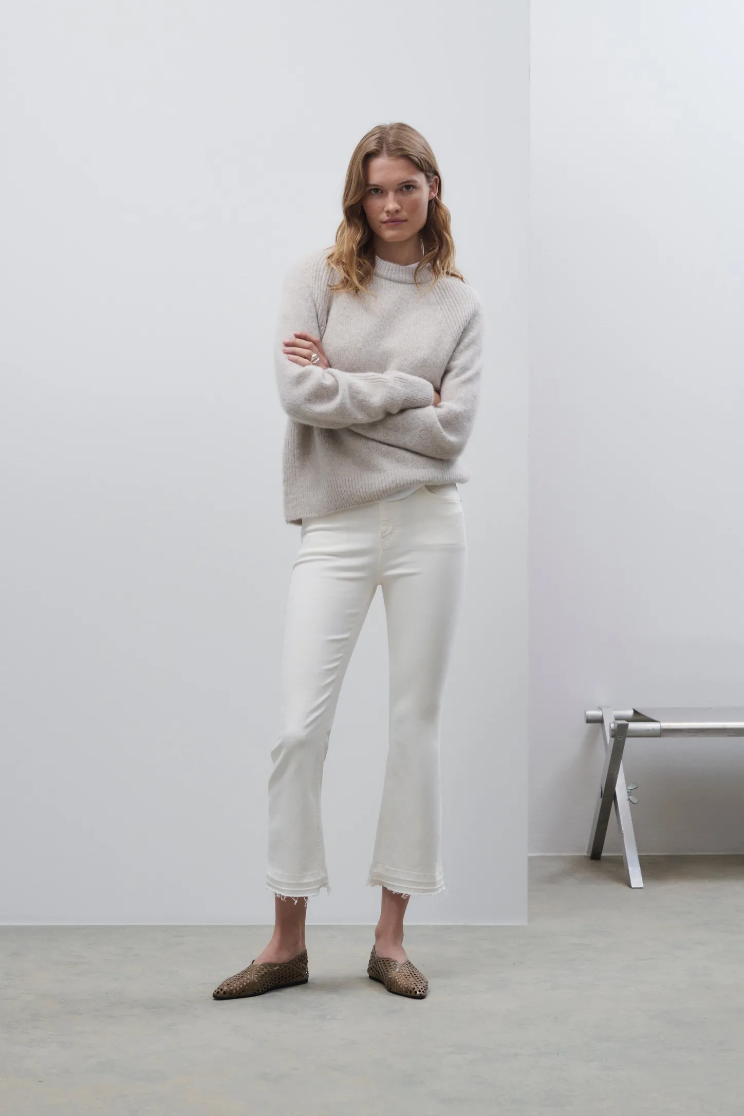 CLOSED Mager>Skinny Jeans - Stijlnaam Hi-Sun Ivoor