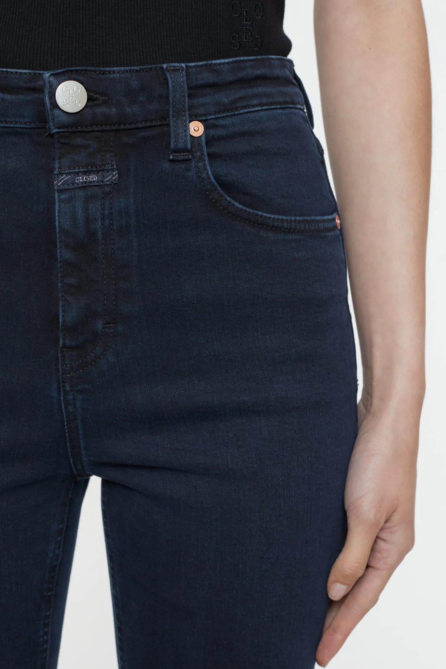 CLOSED Mager>Skinny Jeans - Stijlnaam Hi-Sun Blauw Zwart
