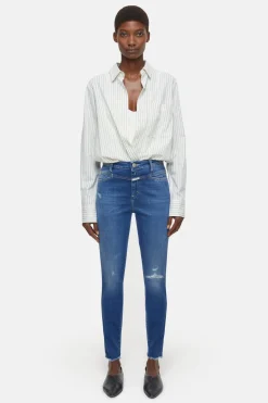 CLOSED Eco-Denim>Skinny Jeans - Stijlnaam Skinny Pusher Midden Blauw