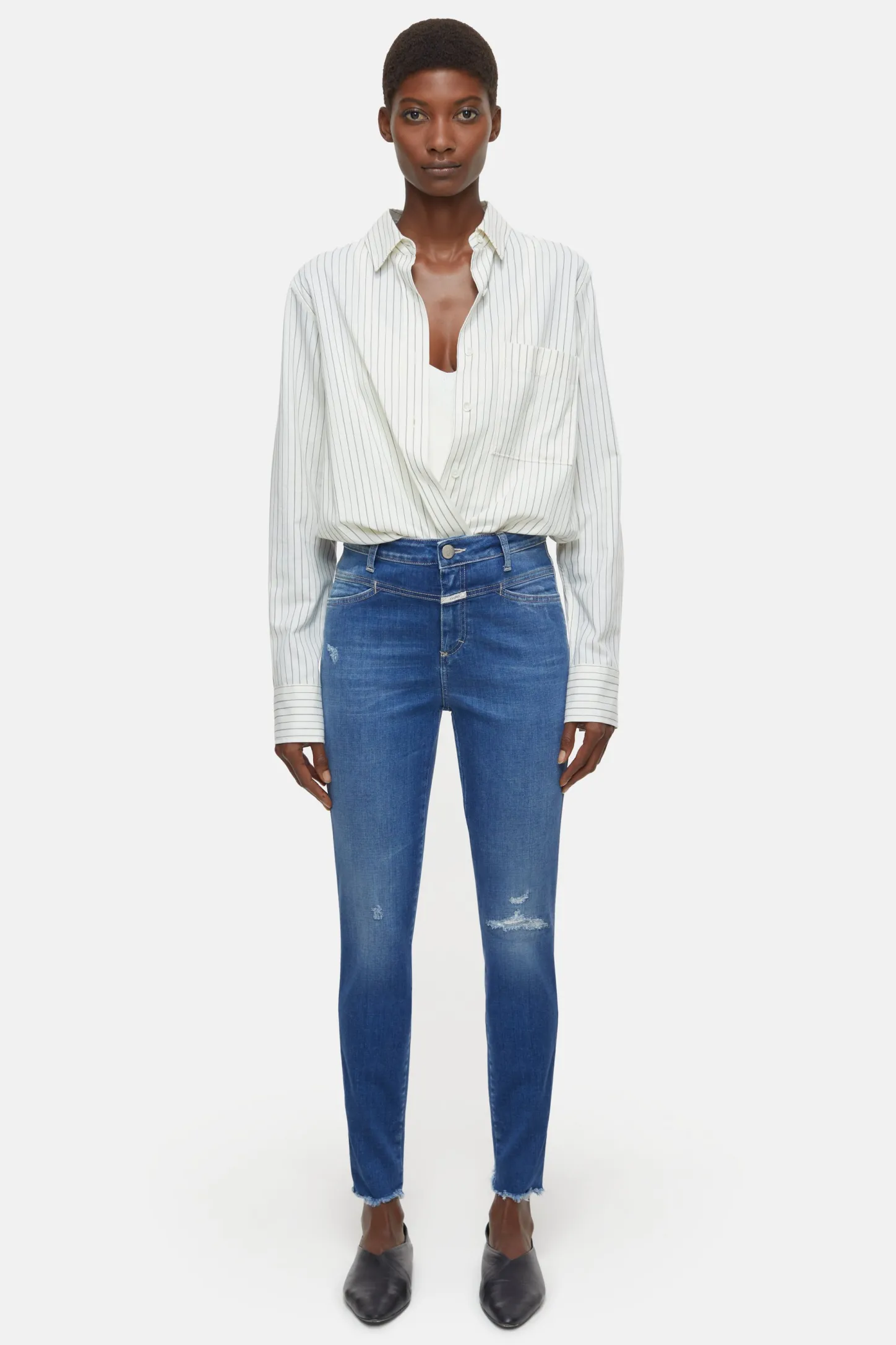 CLOSED Eco-Denim>Skinny Jeans - Stijlnaam Skinny Pusher Midden Blauw