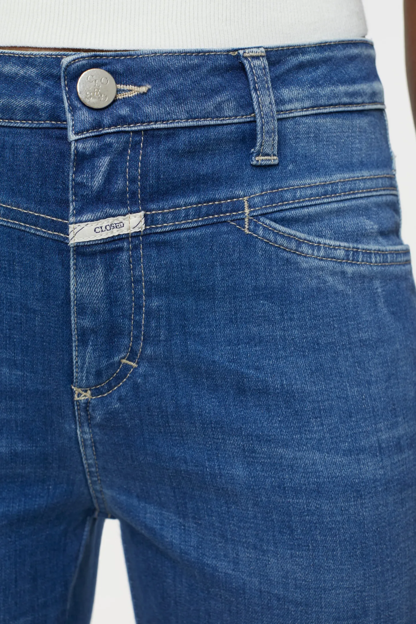 CLOSED Eco-Denim>Skinny Jeans - Stijlnaam Skinny Pusher Midden Blauw
