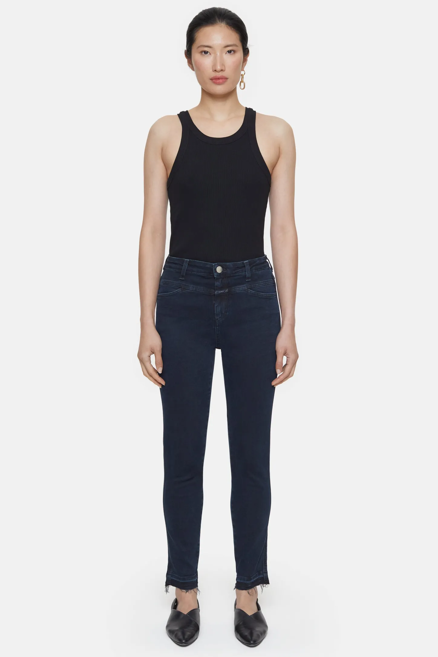 CLOSED X-Pocket-Familie>Skinny Jeans - Stijlnaam Skinny Pusher Blauw Zwart