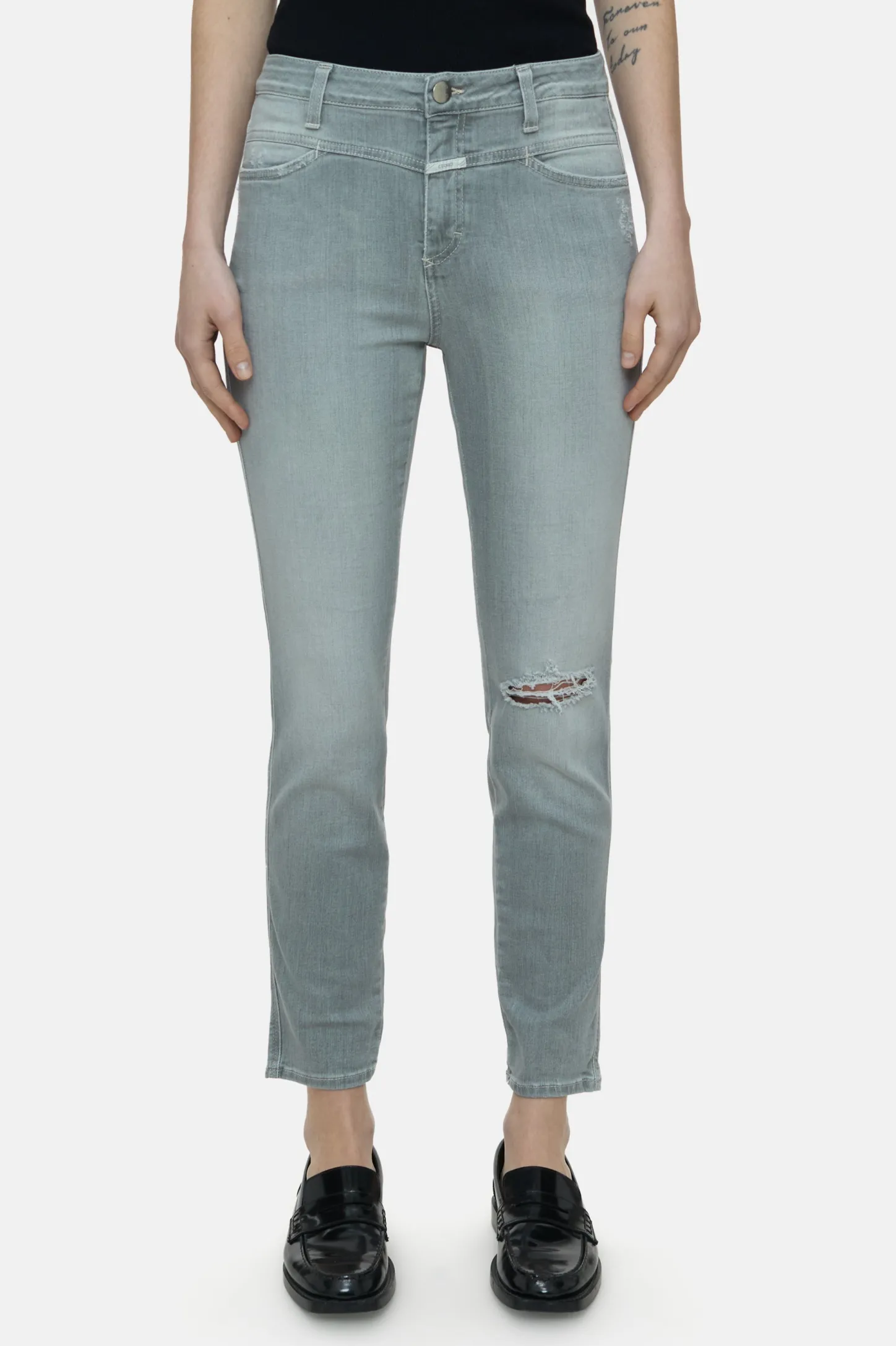 CLOSED Mager>Skinny Jeans - Stijlnaam Skinny Pusher Lichtgrijs