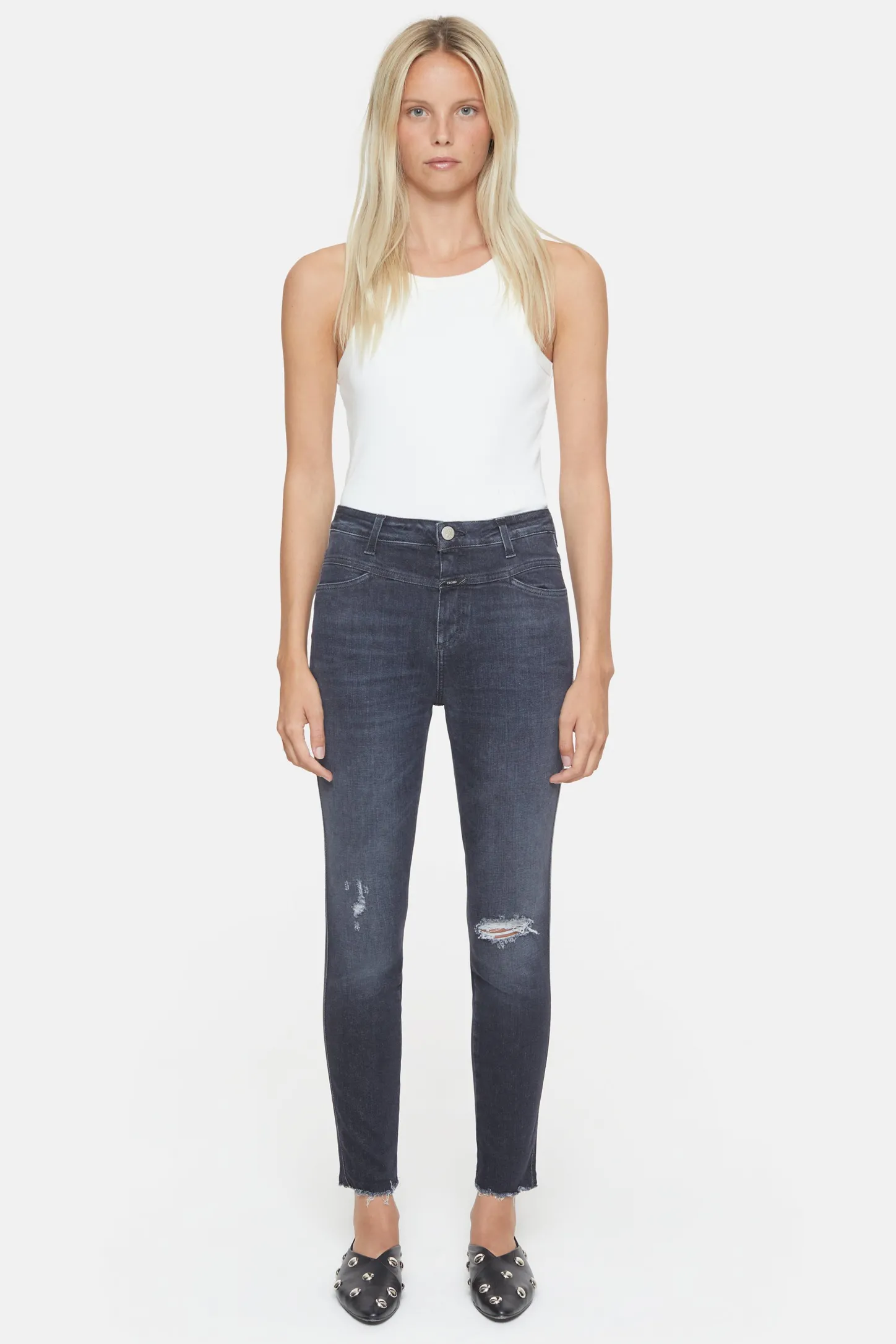 CLOSED Mager>Skinny Jeans - Stijlnaam Skinny Pusher Donker Grijs
