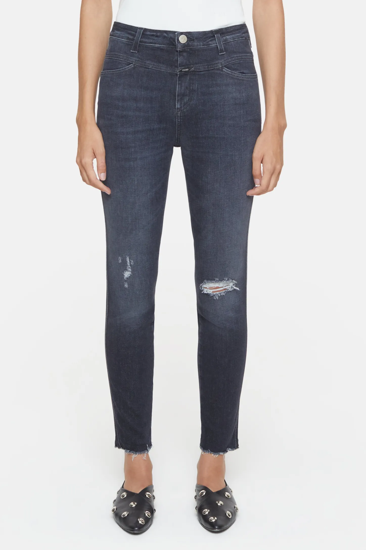 CLOSED Mager>Skinny Jeans - Stijlnaam Skinny Pusher Donker Grijs