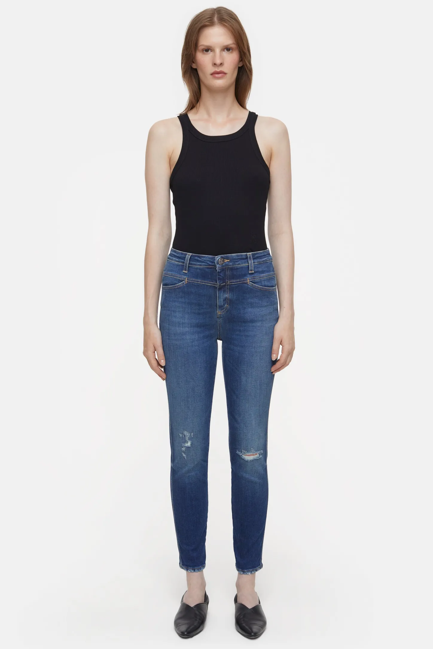 CLOSED Mager>Skinny Jeans - Stijlnaam Skinny Pusher Donkerblauw