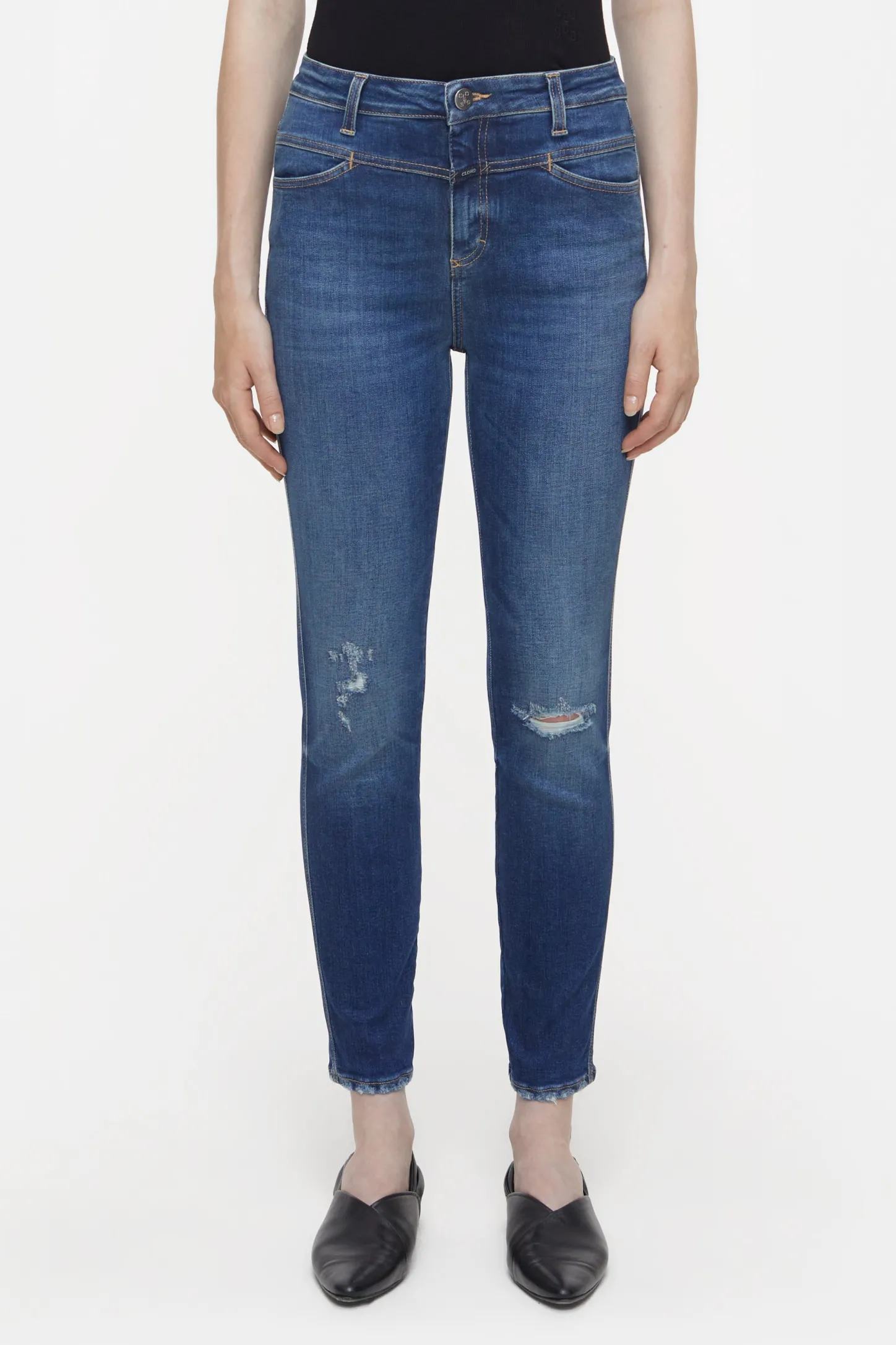CLOSED Mager>Skinny Jeans - Stijlnaam Skinny Pusher Donkerblauw