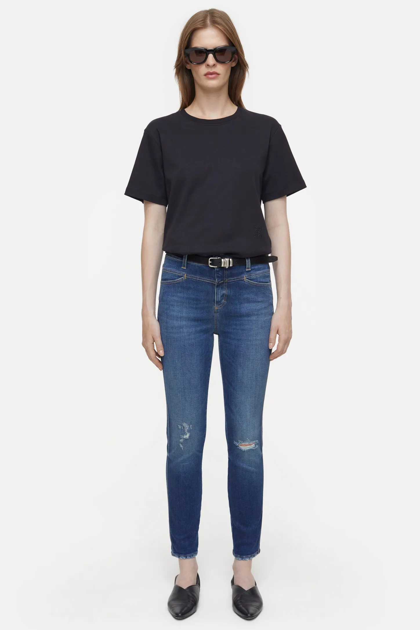 CLOSED Mager>Skinny Jeans - Stijlnaam Skinny Pusher Donkerblauw