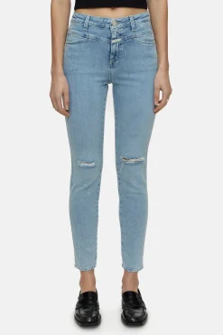 CLOSED Mager>Skinny Jeans - Stijlnaam Skinny Pusher Midden Blauw