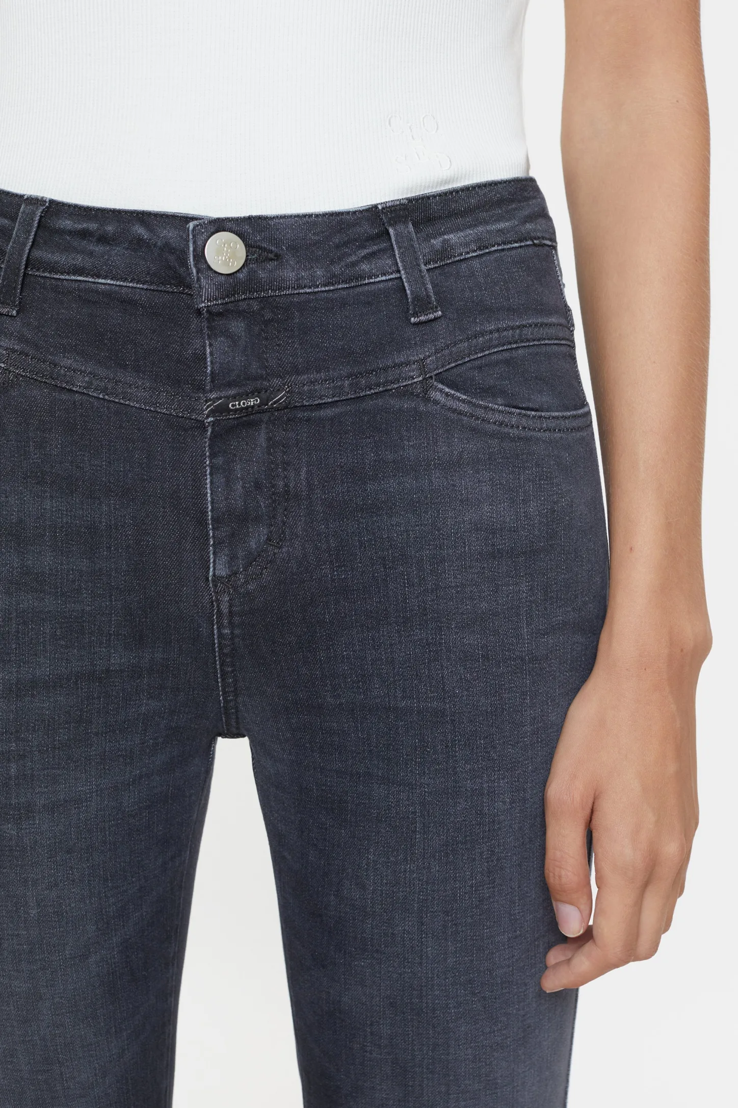 CLOSED X-Pocket-Familie>Skinny Jeans - Stijlnaam Skinny Pusher Donker Grijs