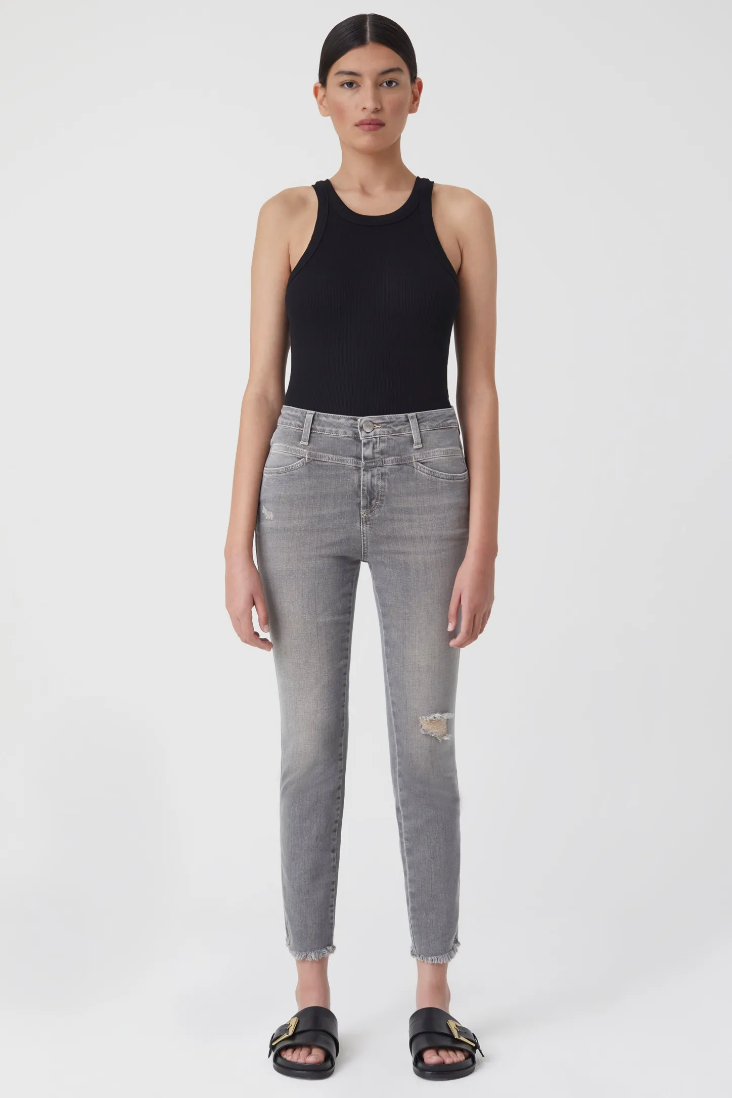 CLOSED Mager>Skinny Jeans - Stijlnaam Skinny Pusher Midden Grijs