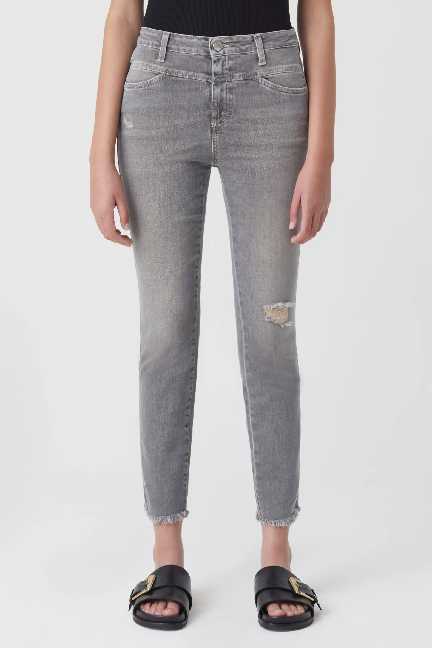 CLOSED Mager>Skinny Jeans - Stijlnaam Skinny Pusher Midden Grijs