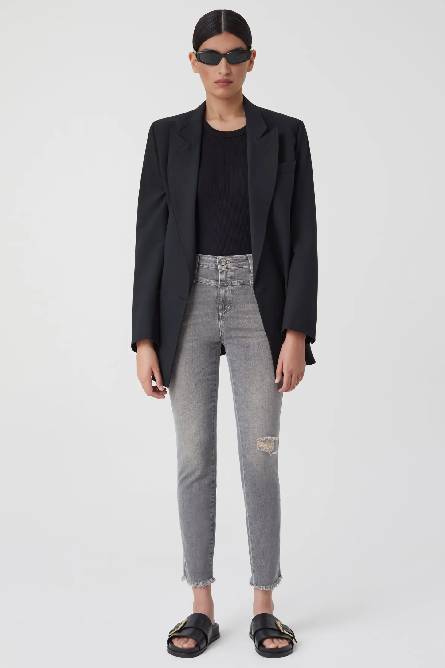 CLOSED Mager>Skinny Jeans - Stijlnaam Skinny Pusher Midden Grijs