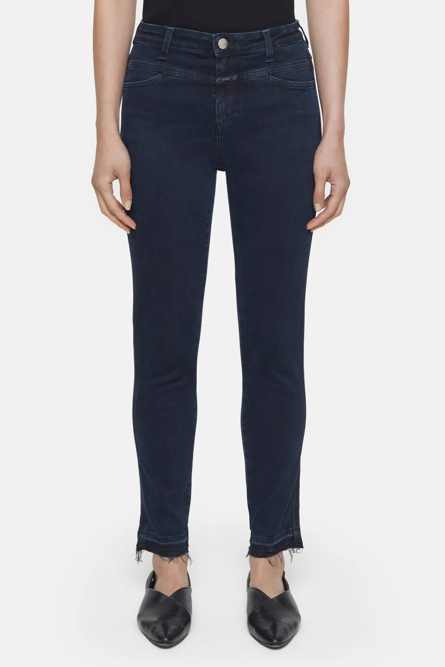 CLOSED Mager>Skinny Jeans - Stijlnaam Skinny Pusher Blauw Zwart