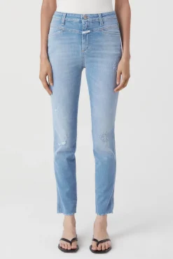 CLOSED X-Pocket-Familie>Skinny Jeans - Stijlnaam Skinny Pusher Midden Blauw