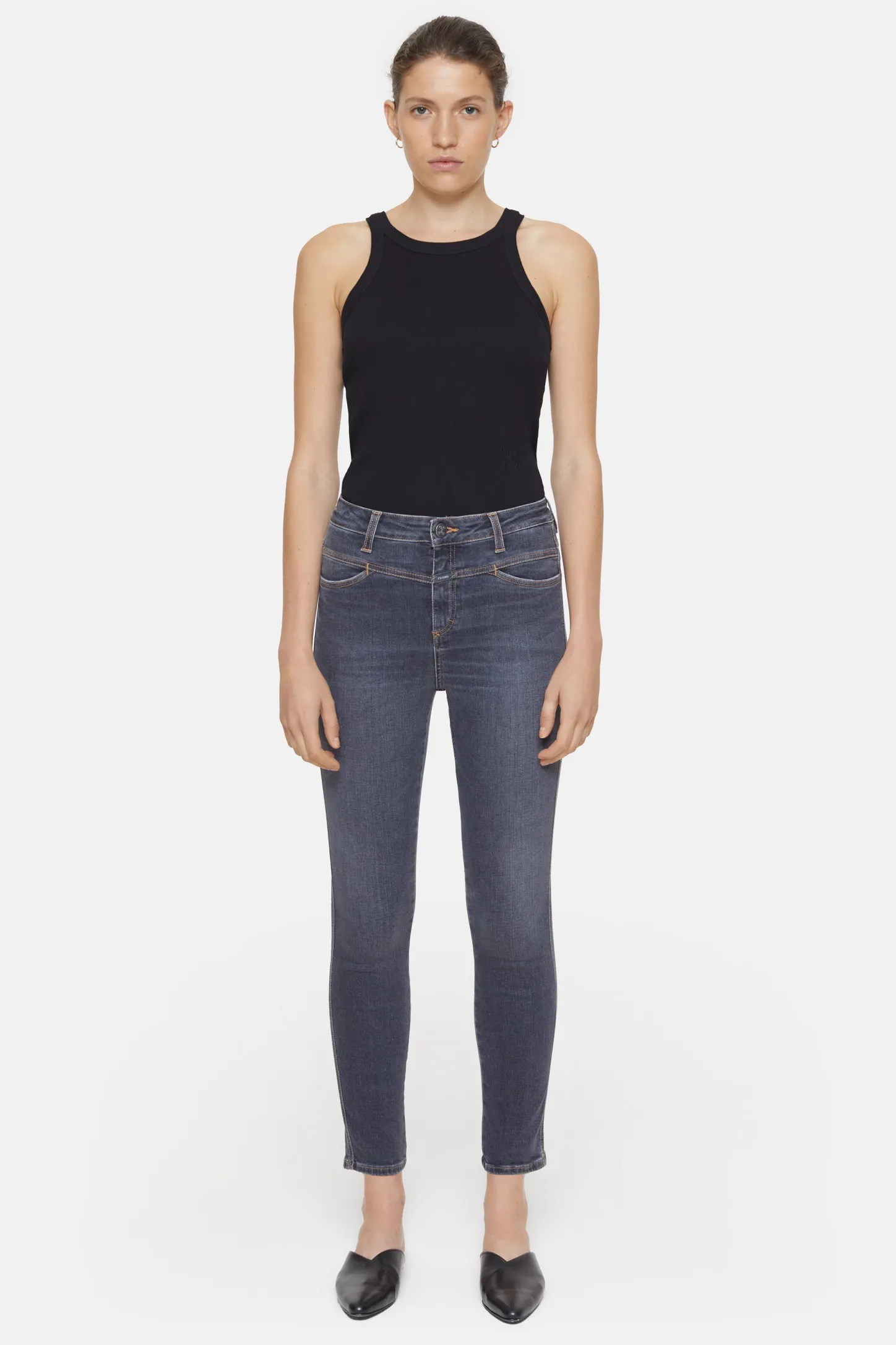 CLOSED X-Pocket-Familie>Skinny Jeans - Stijlnaam Skinny Pusher Donker Grijs