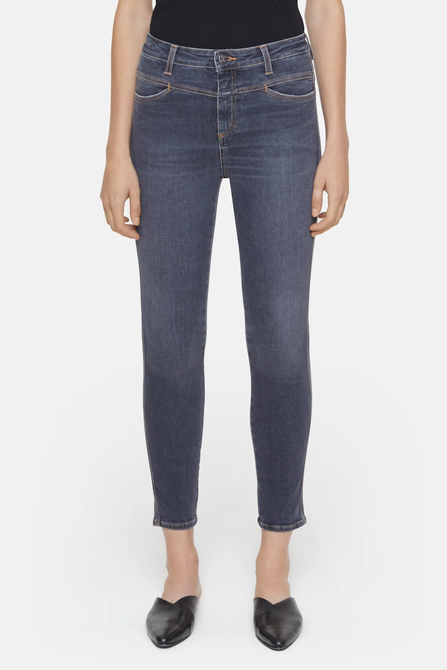 CLOSED X-Pocket-Familie>Skinny Jeans - Stijlnaam Skinny Pusher Donker Grijs
