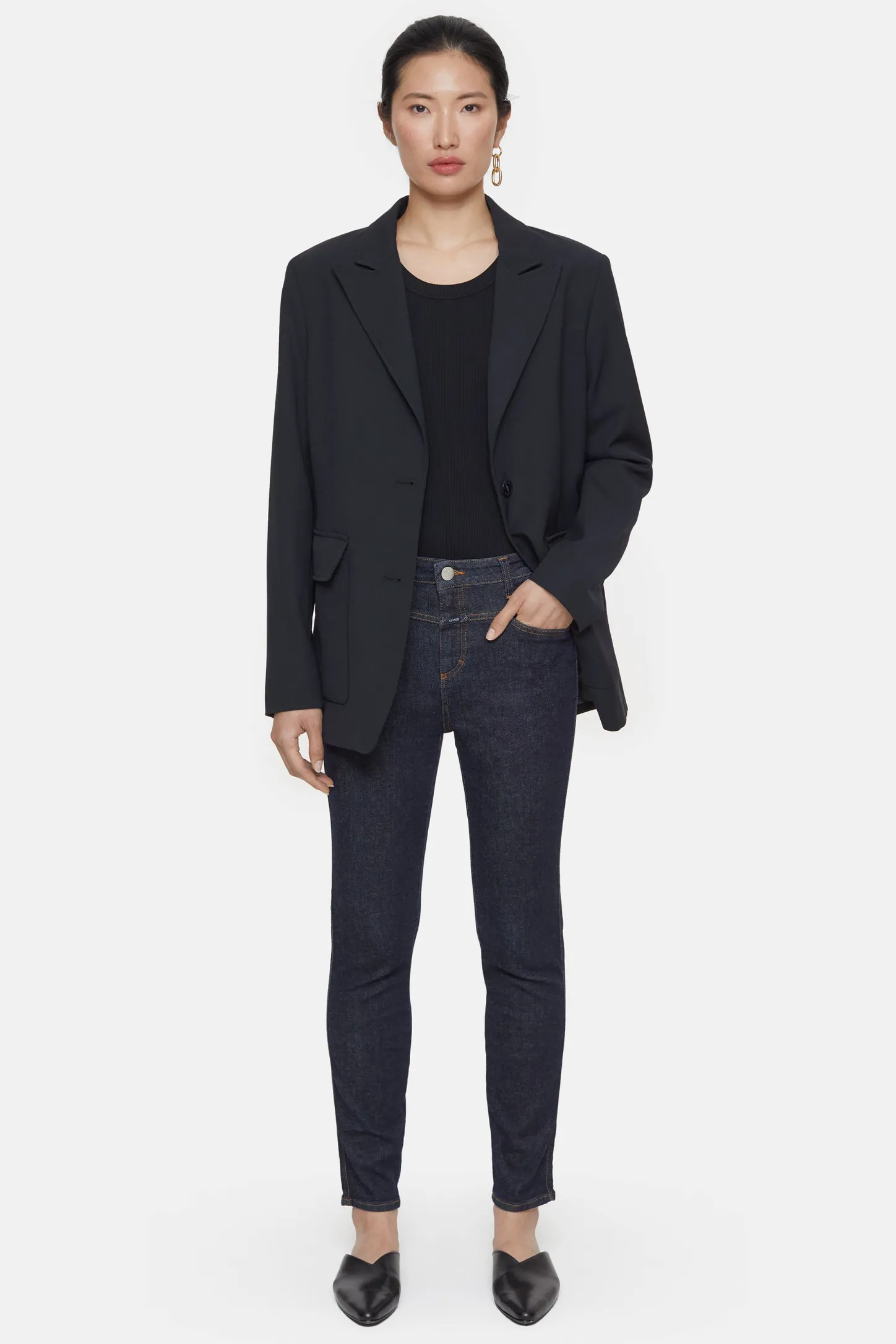 CLOSED Mager>Skinny Jeans - Stijlnaam Skinny Pusher Donkerblauw