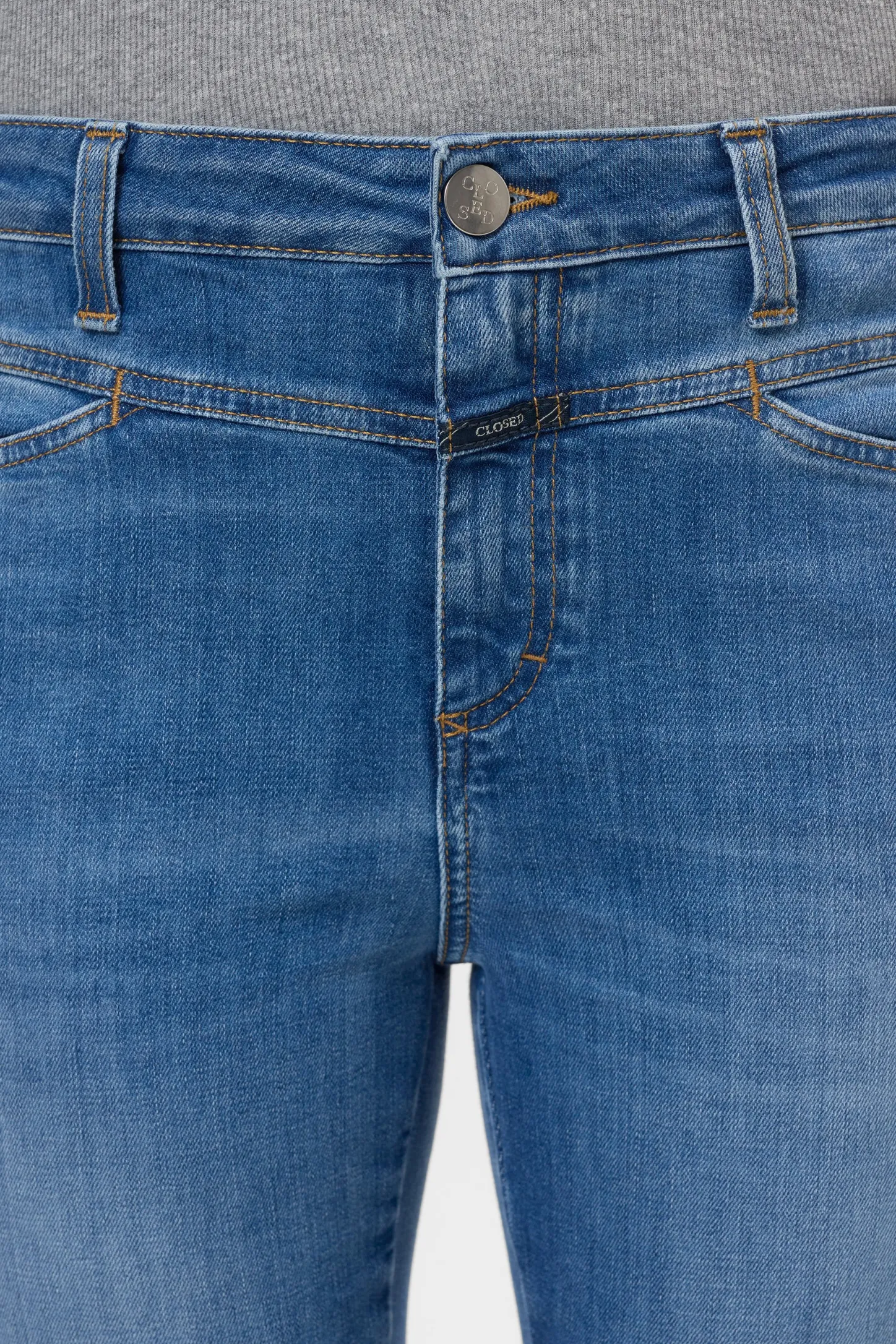 CLOSED Mager>Skinny Jeans - Stijlnaam Skinny Pusher Midden Blauw