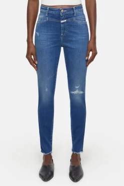 CLOSED Mager>Skinny Jeans - Stijlnaam Skinny Pusher Midden Blauw