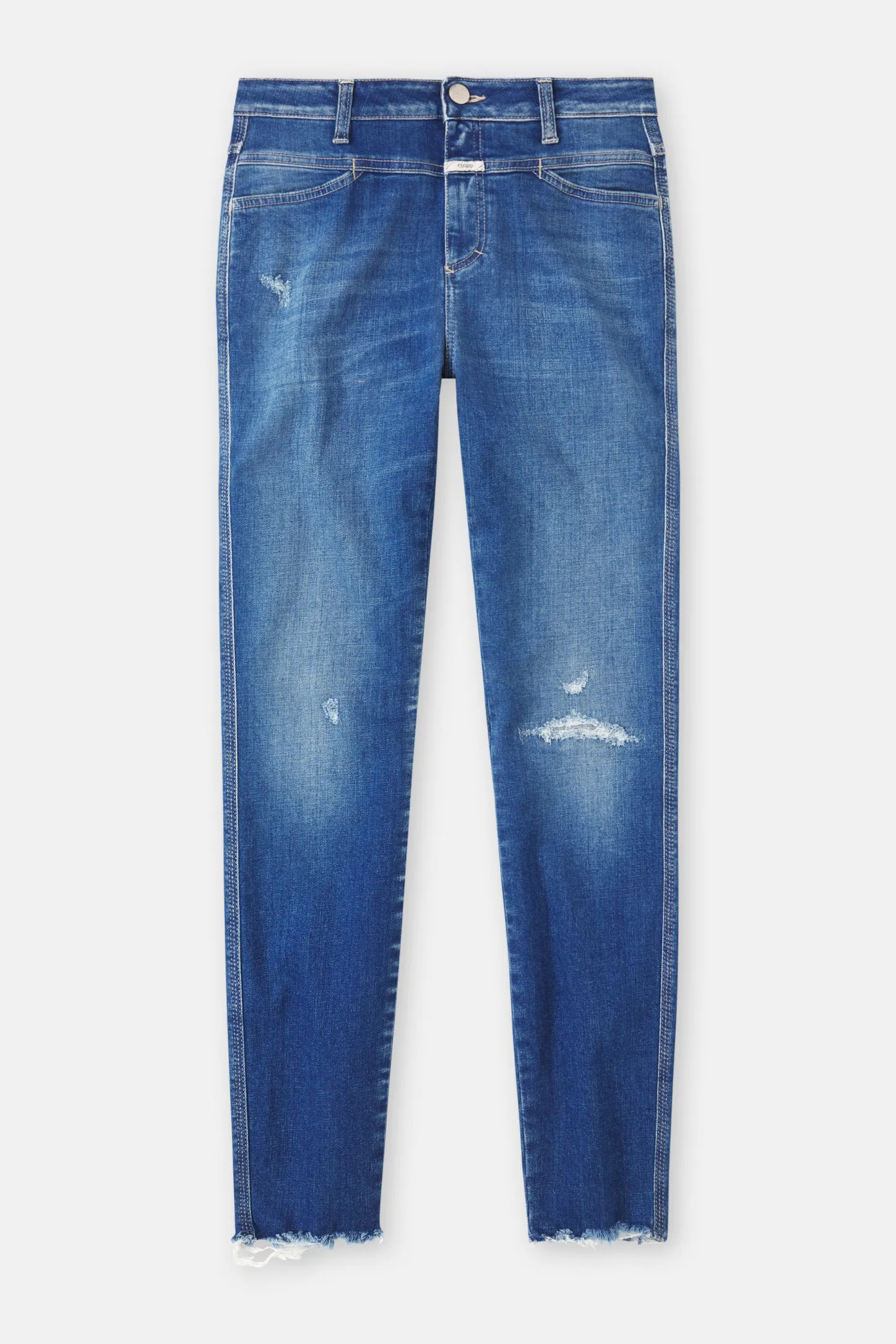 CLOSED Mager>Skinny Jeans - Stijlnaam Skinny Pusher Midden Blauw