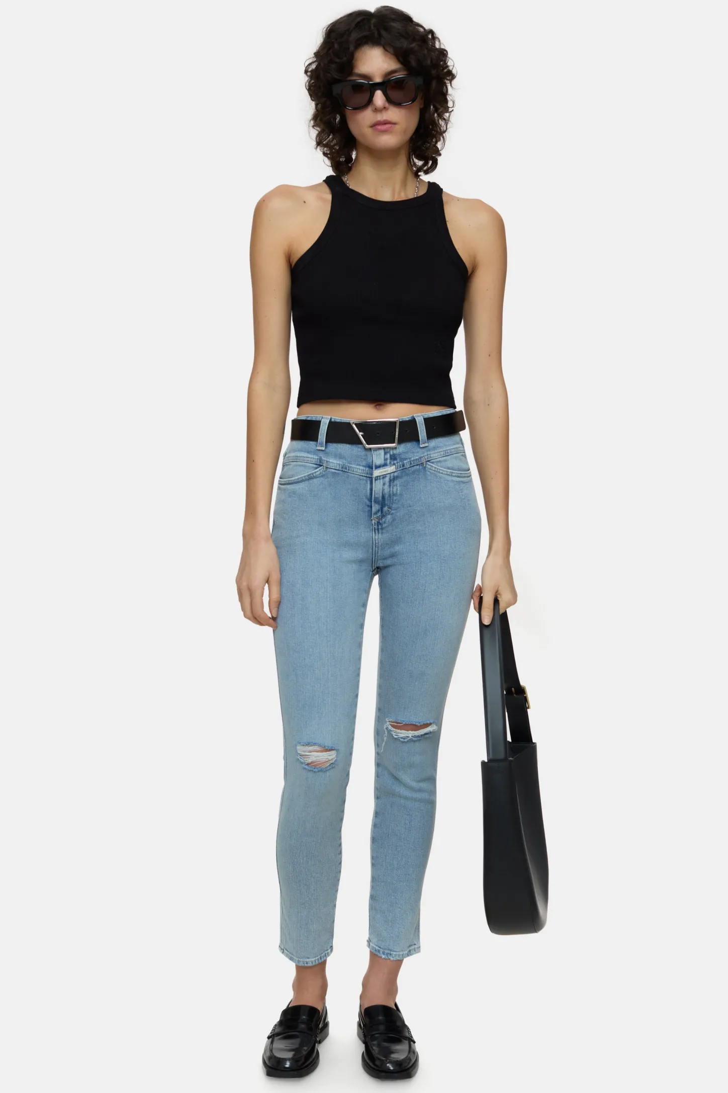 CLOSED X-Pocket-Familie>Skinny Jeans - Stijlnaam Skinny Pusher Midden Blauw