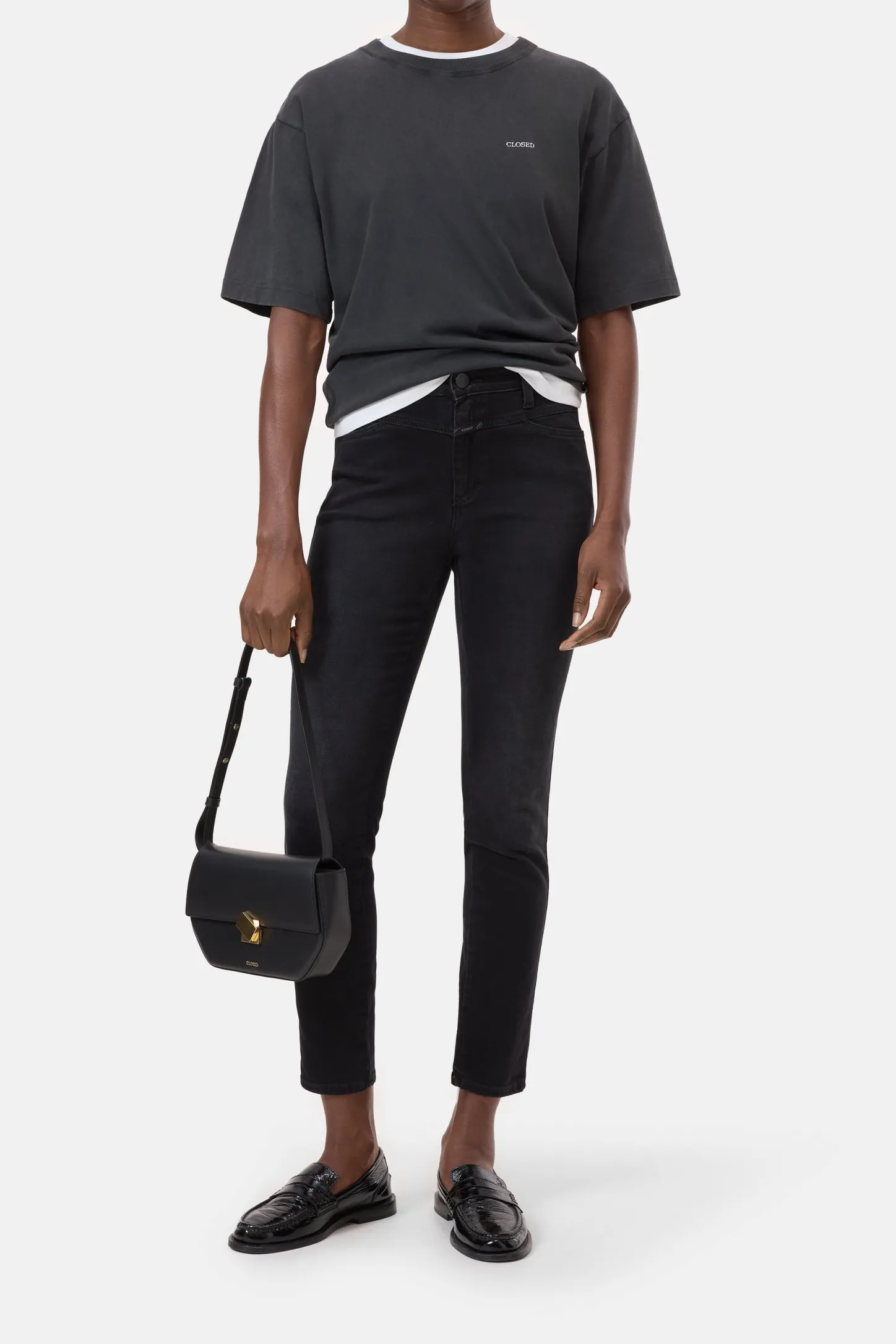 CLOSED Jeans>Skinny Jeans - Stijlnaam Skinny Pusher Donker Grijs