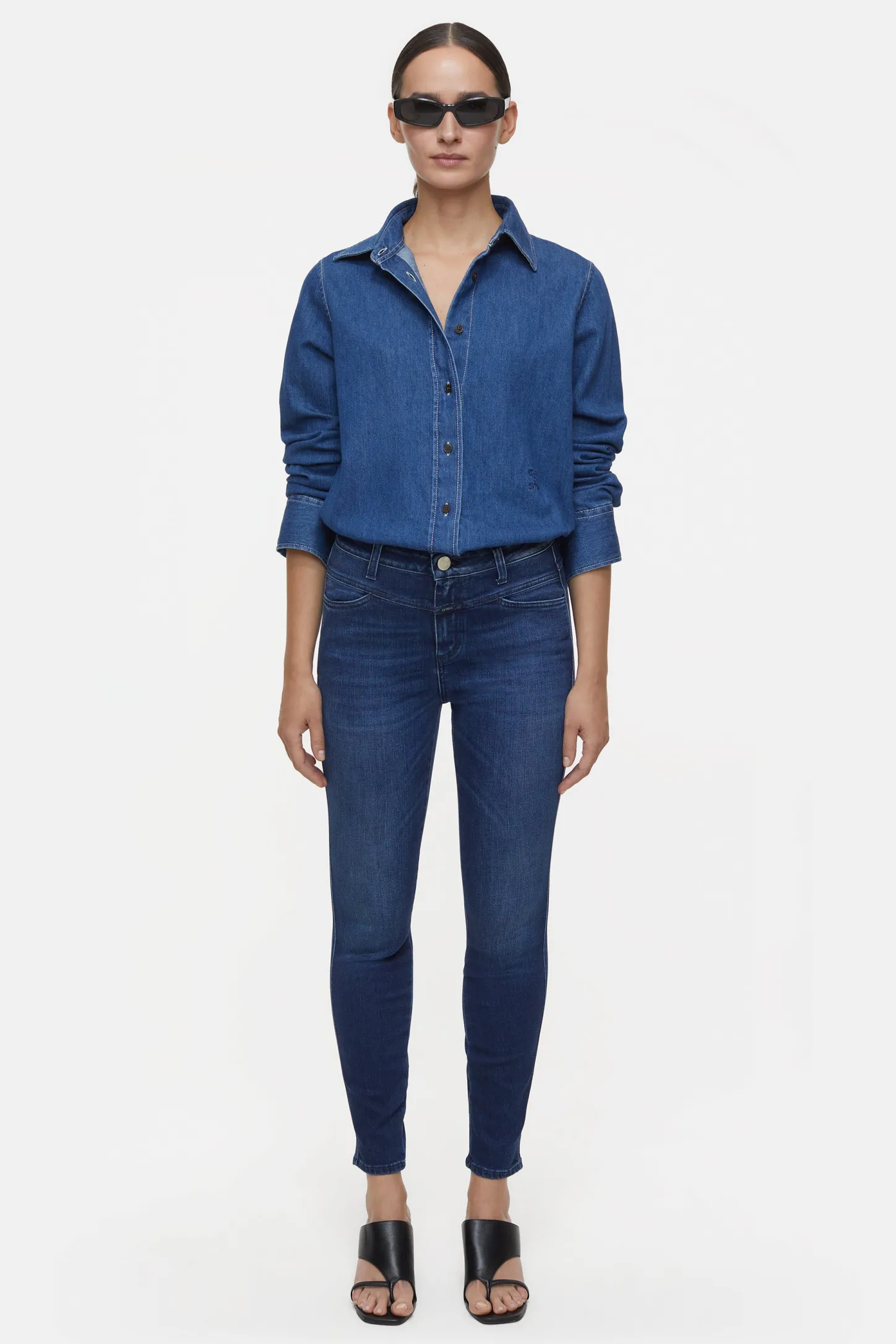 CLOSED Mager>Skinny Jeans - Stijlnaam Skinny Pusher Donkerblauw