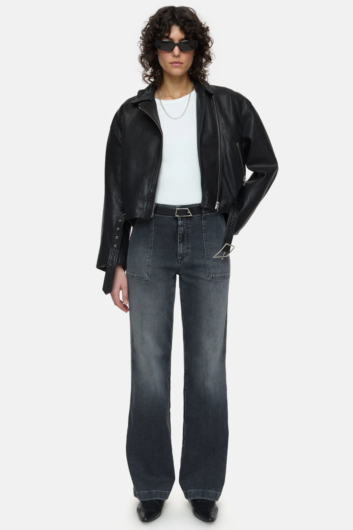 CLOSED Dun>Slim Jeans - Stijlnaam Aria Midden Grijs