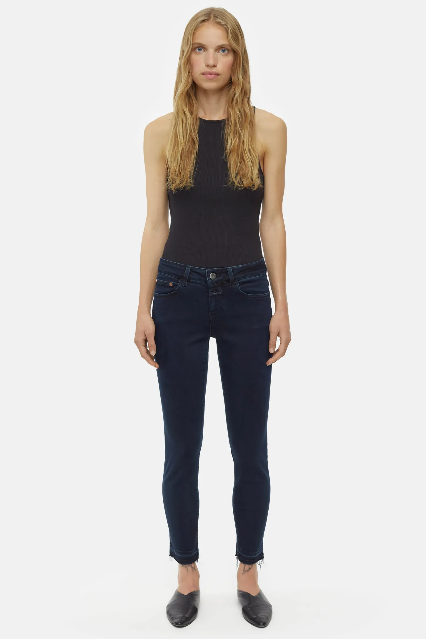 CLOSED Dun>Slim Jeans - Stijlnaam Baker Blauw Zwart