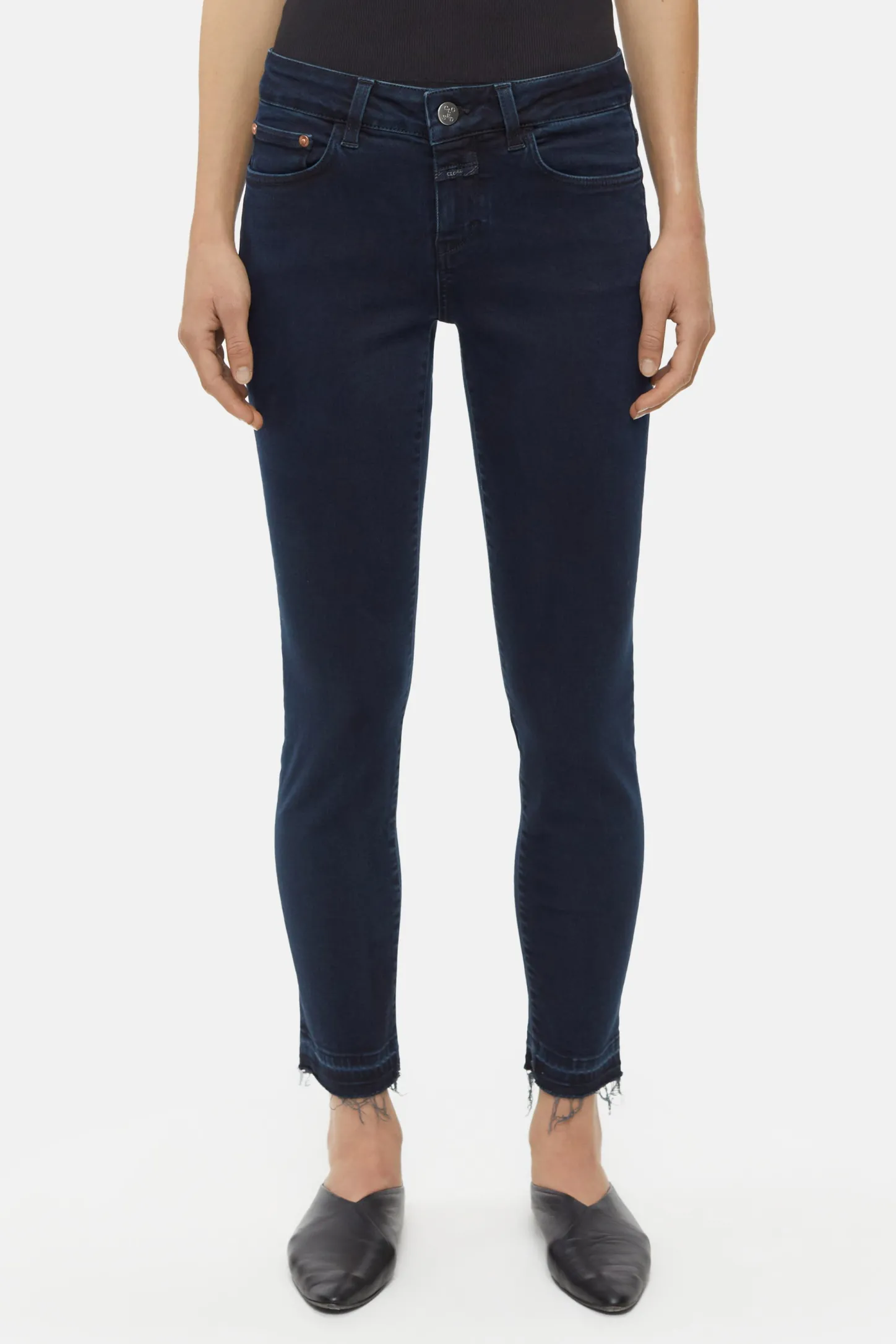 CLOSED Dun>Slim Jeans - Stijlnaam Baker Blauw Zwart