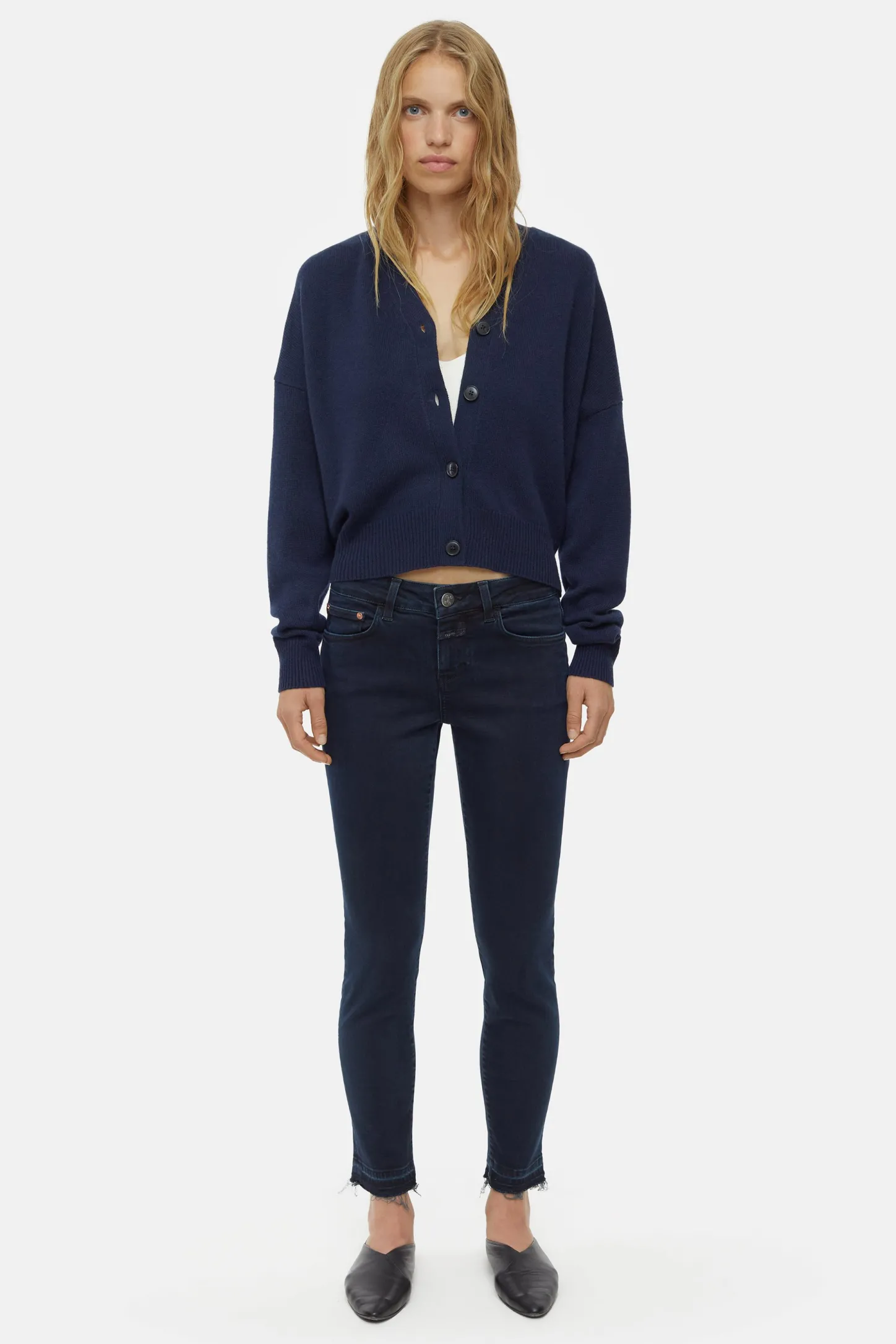 CLOSED Dun>Slim Jeans - Stijlnaam Baker Blauw Zwart