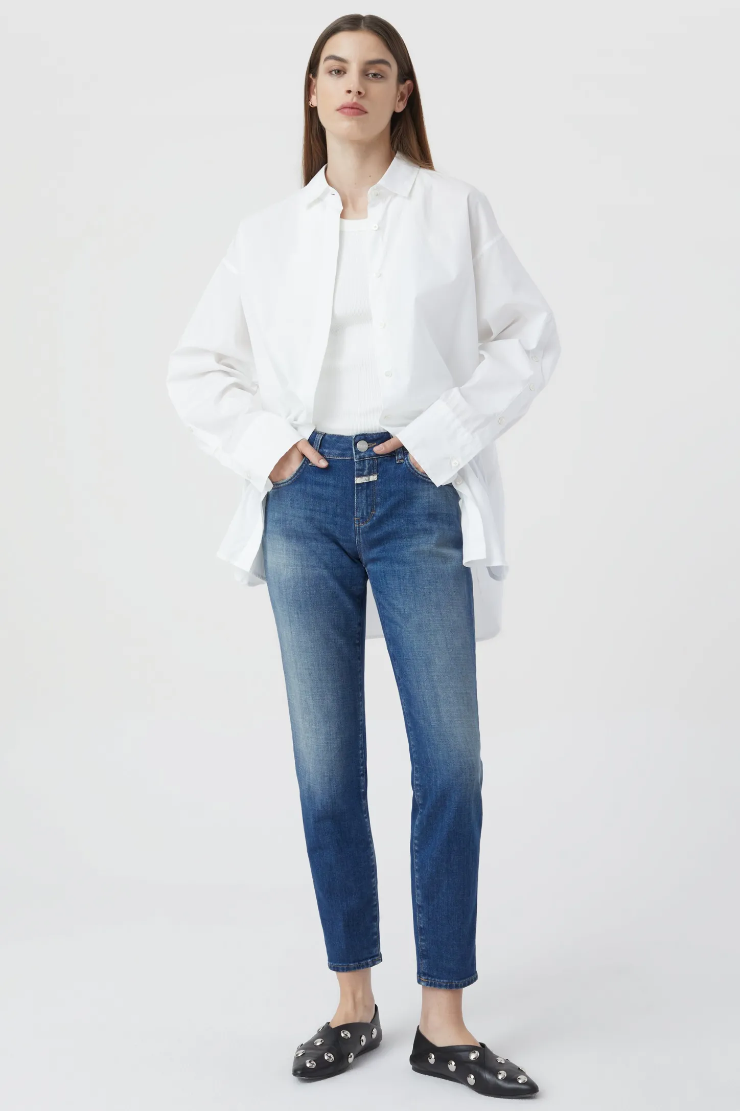 CLOSED Dun>Slim Jeans - Stijlnaam Baker Donkerblauw