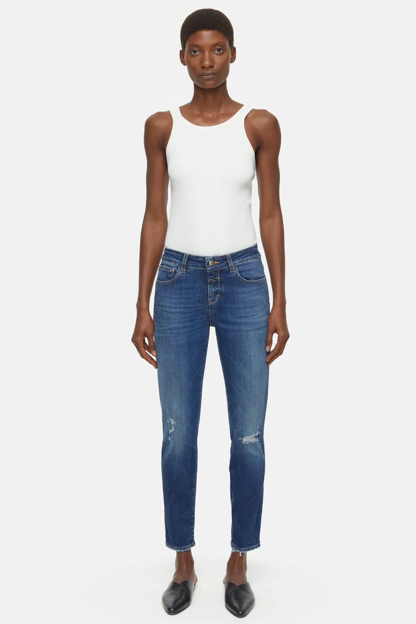 CLOSED Dun>Slim Jeans - Stijlnaam Baker Donkerblauw