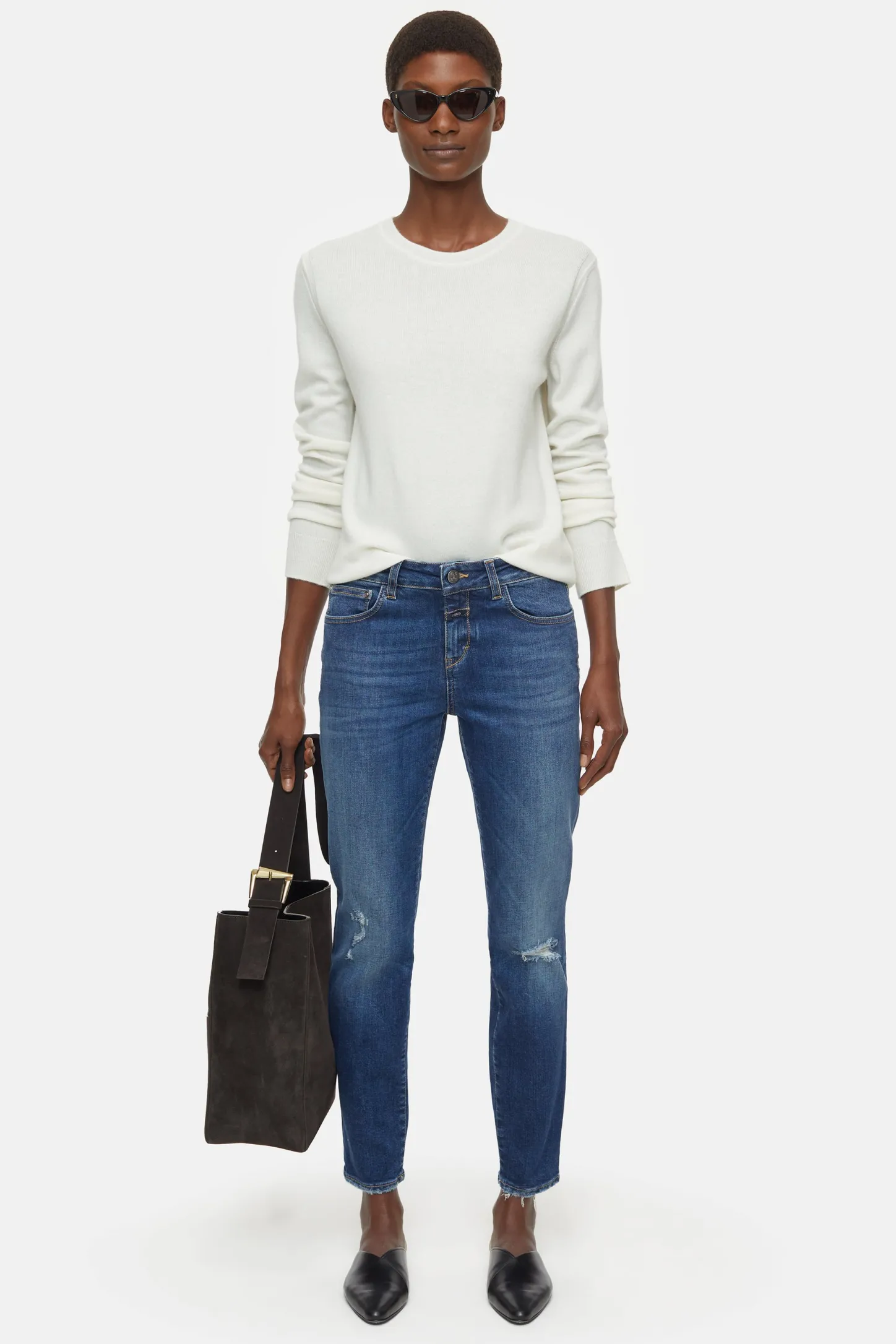 CLOSED Dun>Slim Jeans - Stijlnaam Baker Donkerblauw