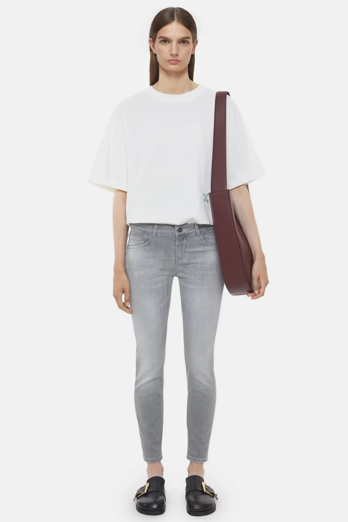 CLOSED Dun>Slim Jeans - Stijlnaam Baker Lichtgrijs