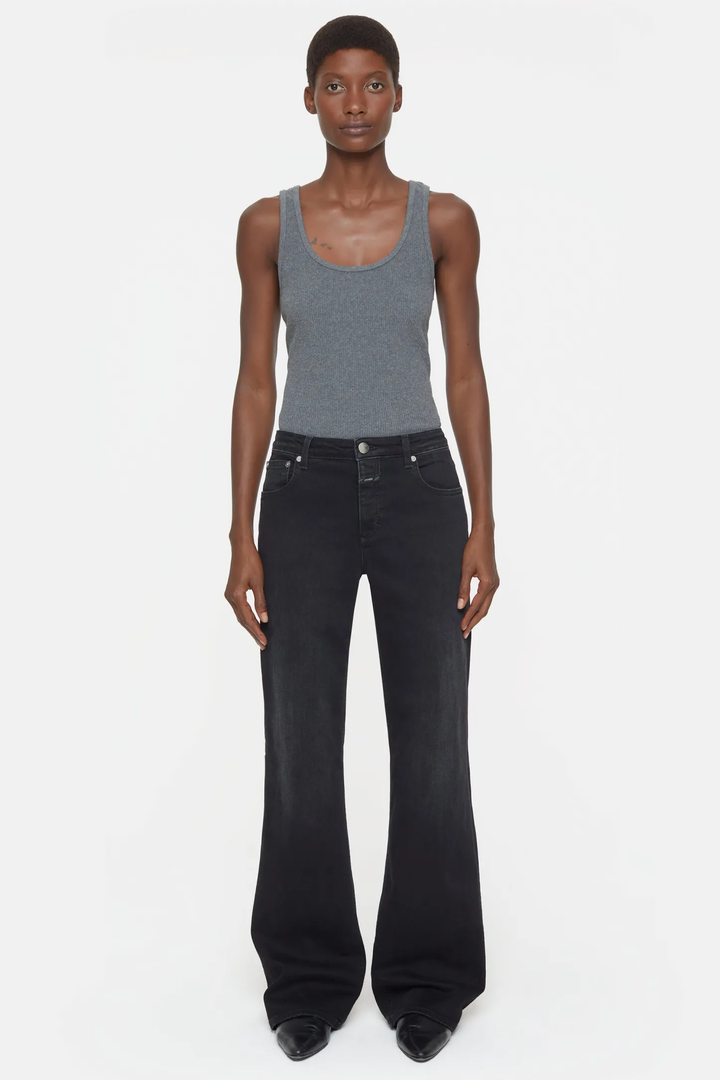 CLOSED Dun>Slim Jeans - Stijlnaam Gillan Donker Grijs