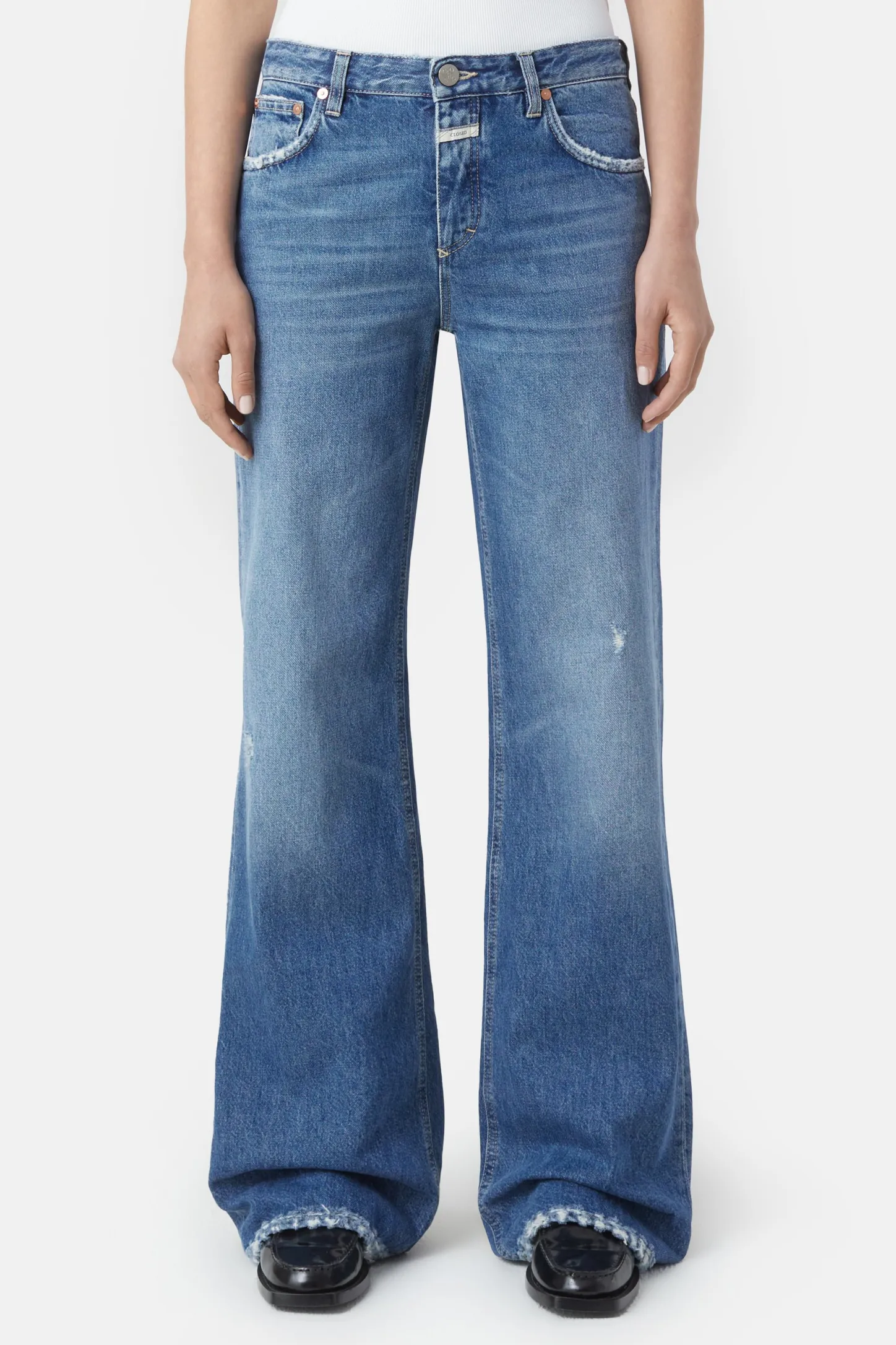 CLOSED Dun>Slim Jeans - Stijlnaam Gillan Midden Blauw