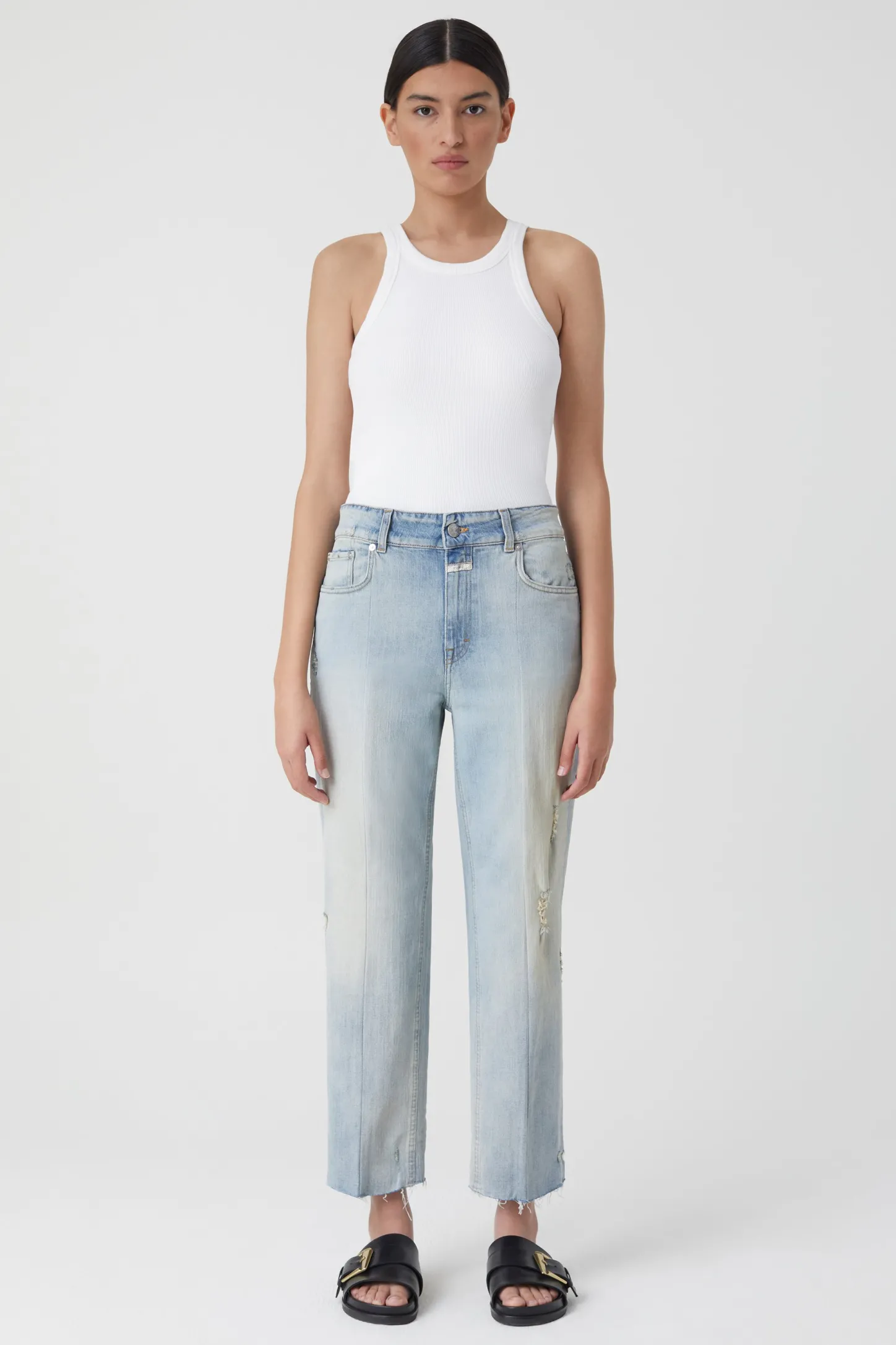 CLOSED Dun>Slim Jeans - Stijlnaam Milo Midden Blauw