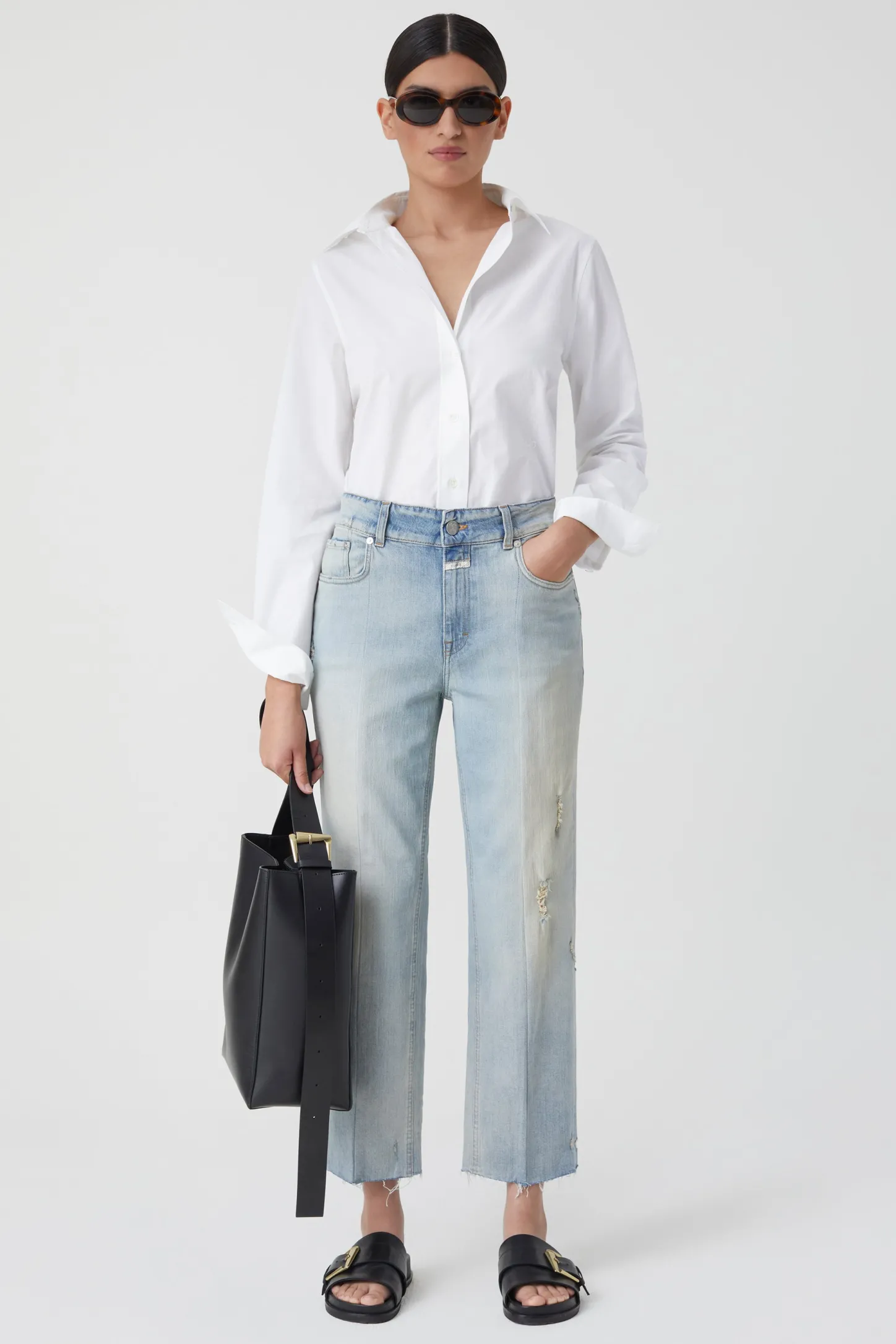 CLOSED Dun>Slim Jeans - Stijlnaam Milo Midden Blauw