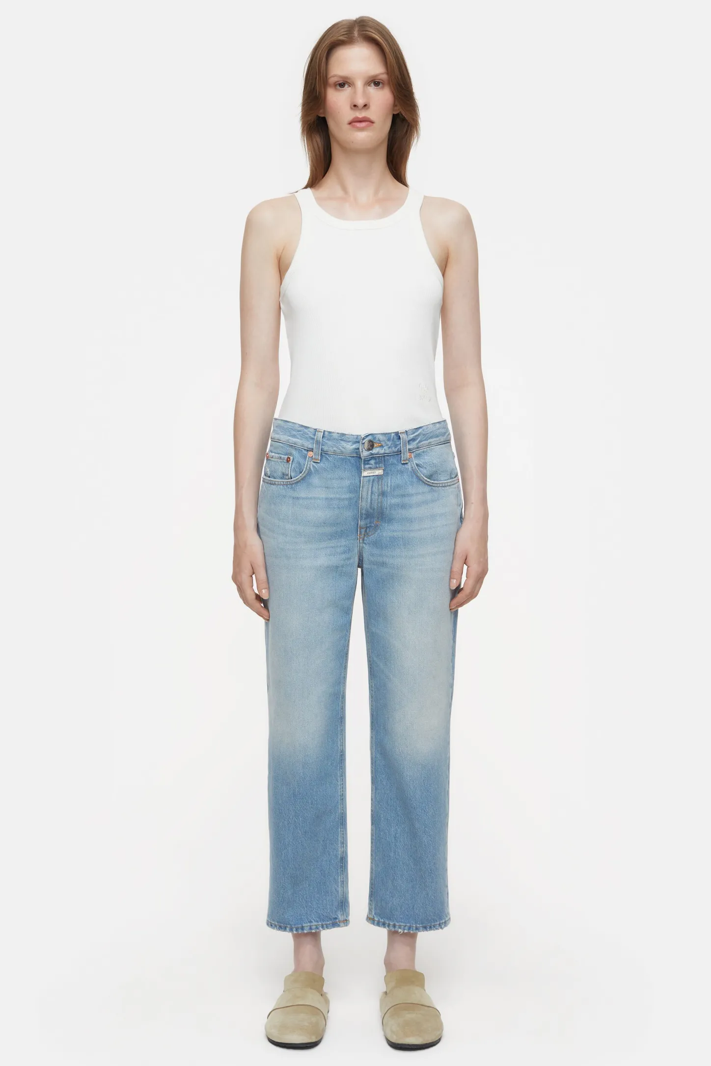 CLOSED Dun>Slim Jeans - Stijlnaam Milo Midden Blauw