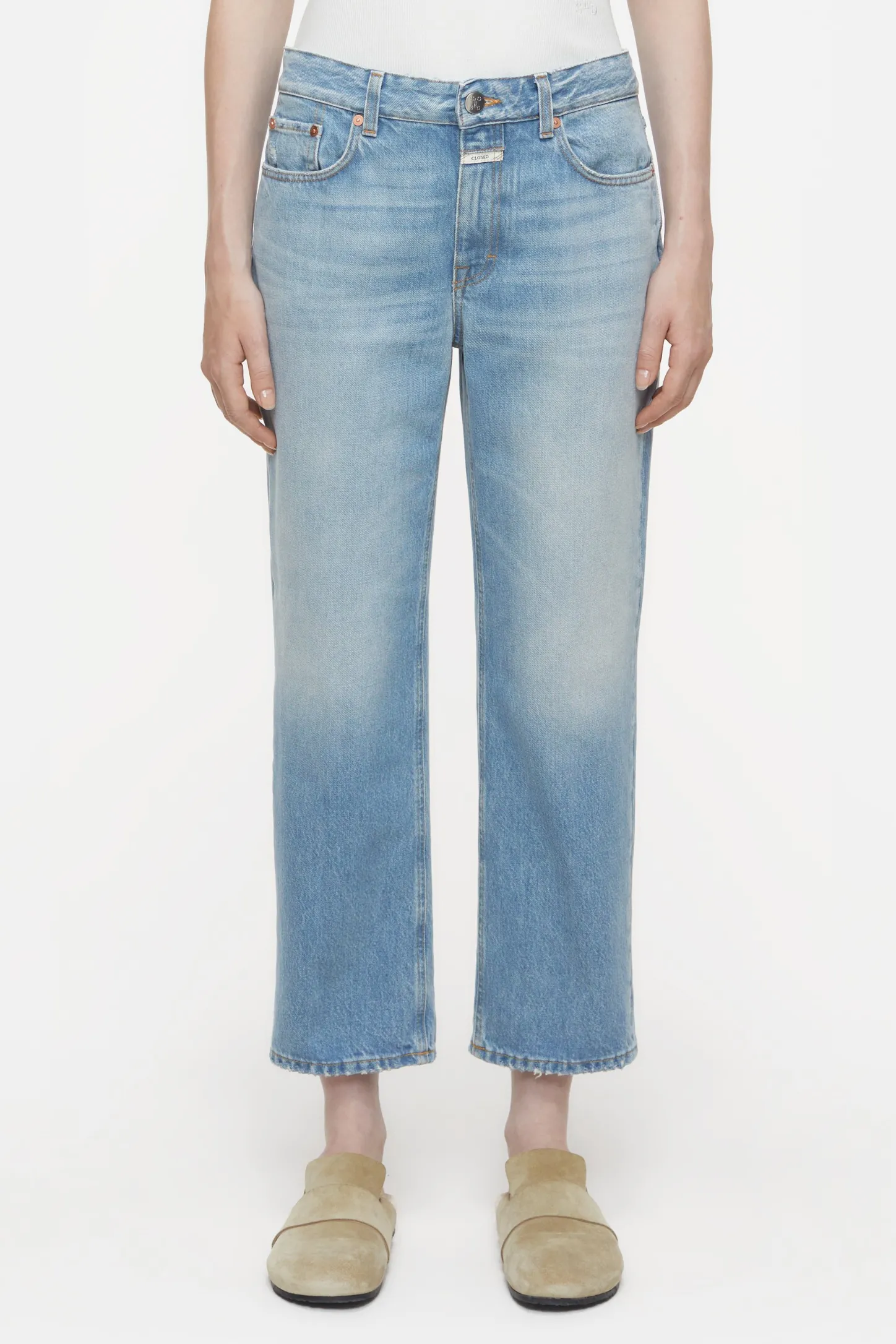 CLOSED Dun>Slim Jeans - Stijlnaam Milo Midden Blauw