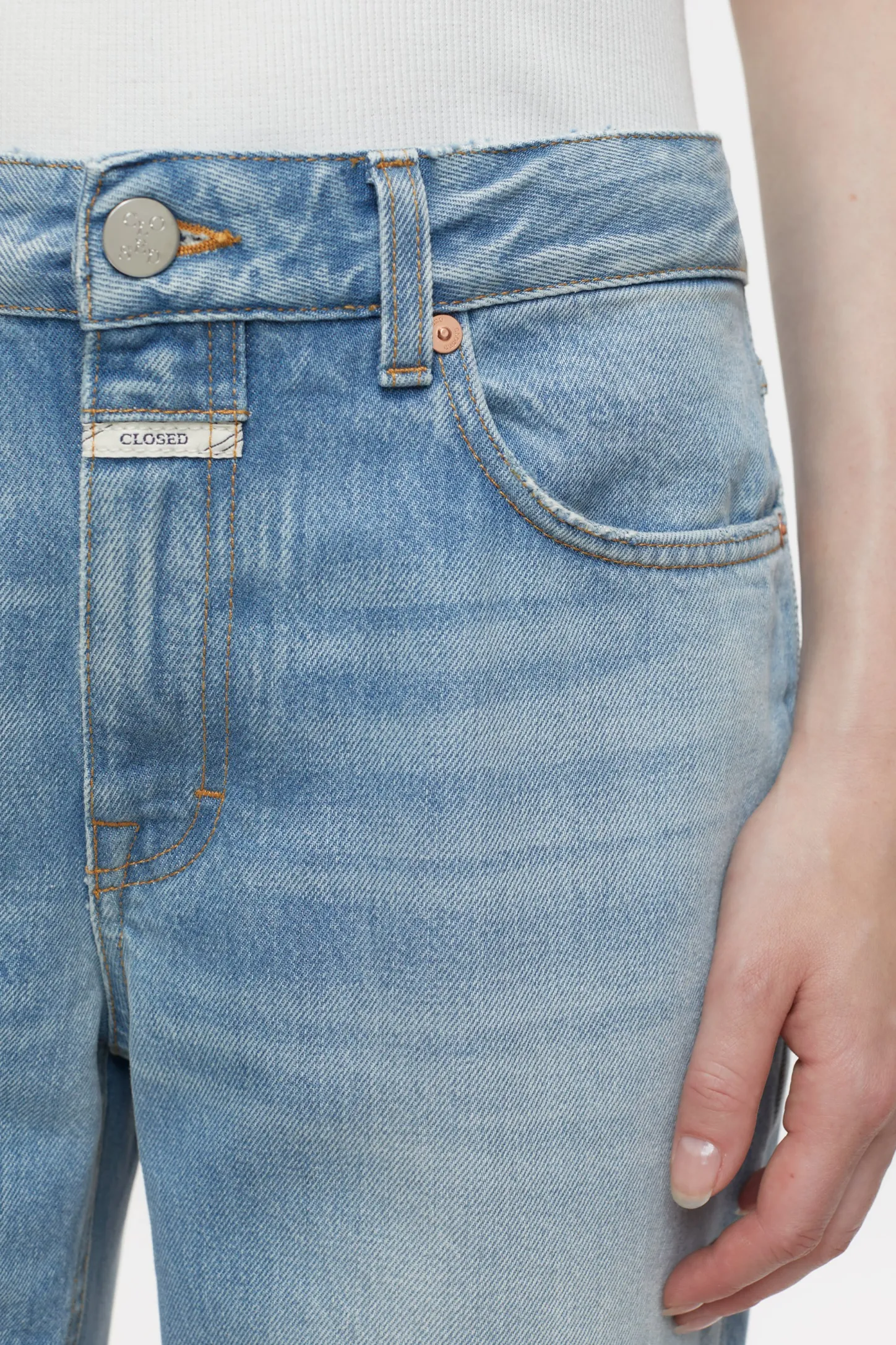 CLOSED Dun>Slim Jeans - Stijlnaam Milo Midden Blauw