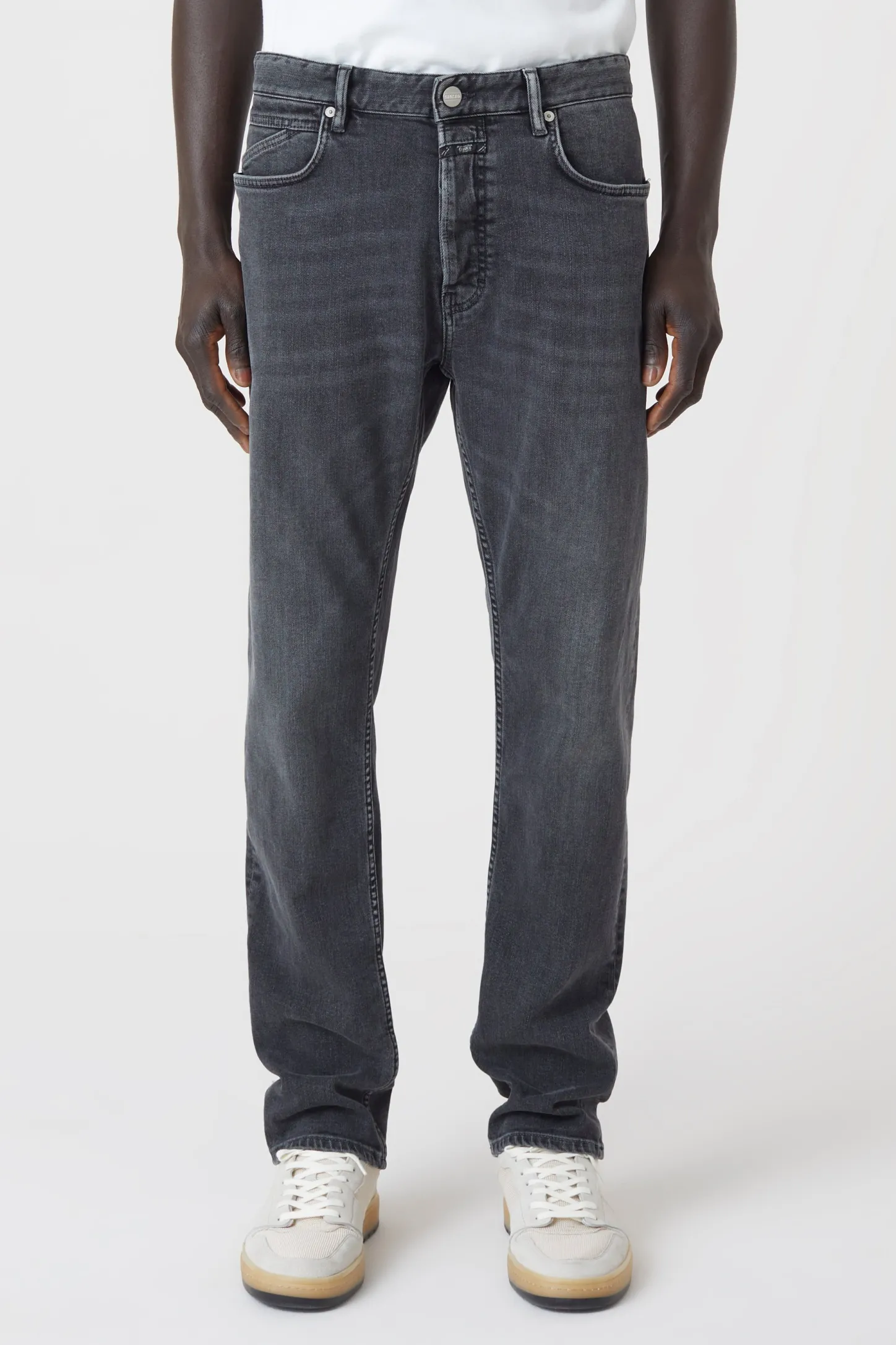 CLOSED Grijze Spijkerbroek>Slim Jeans - Stijlnaam Oakland Straight Donker Grijs