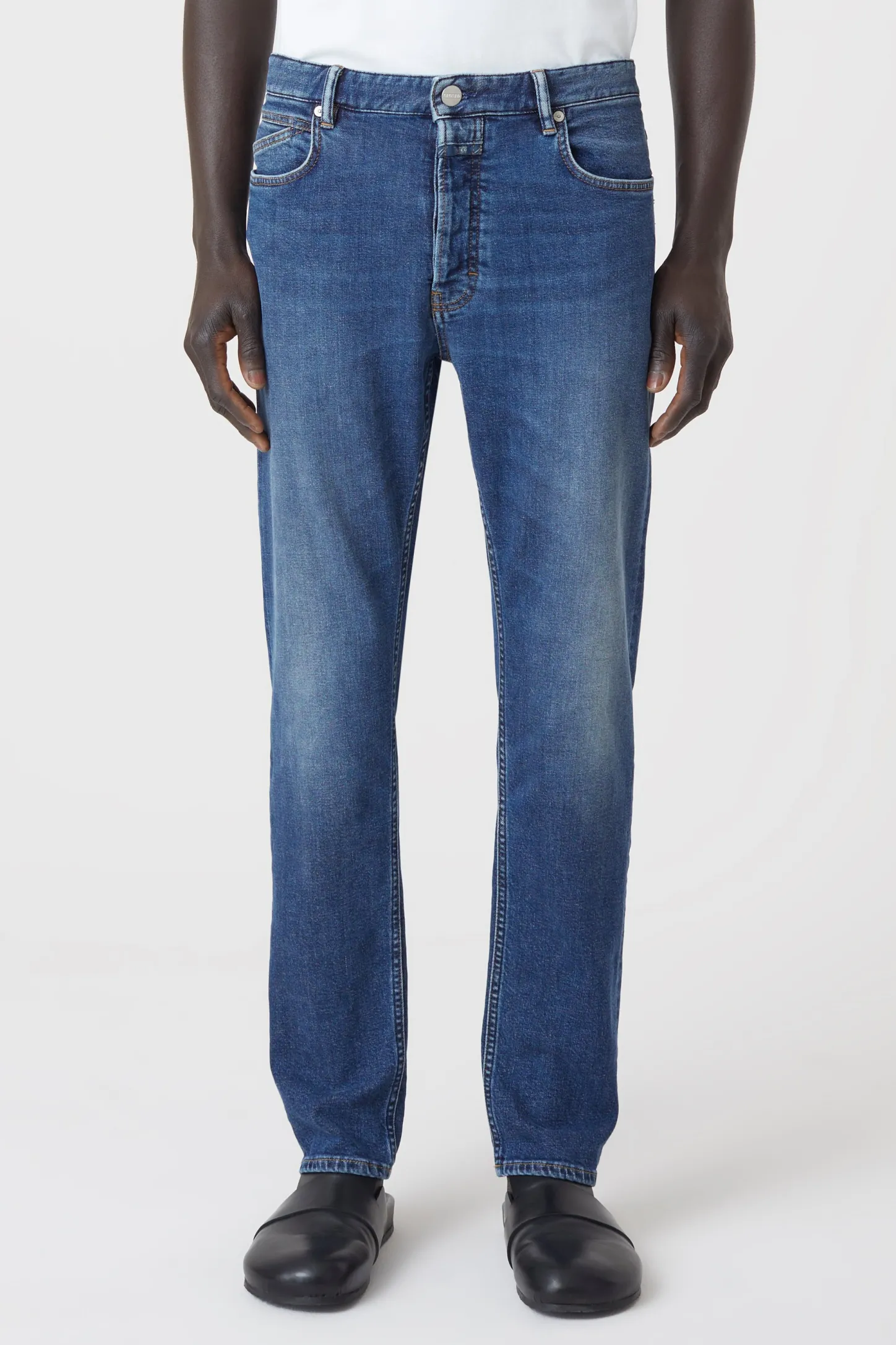 CLOSED 5-Pocketsjeans>Slim Jeans - Stijlnaam Oakland Straight Midden Blauw