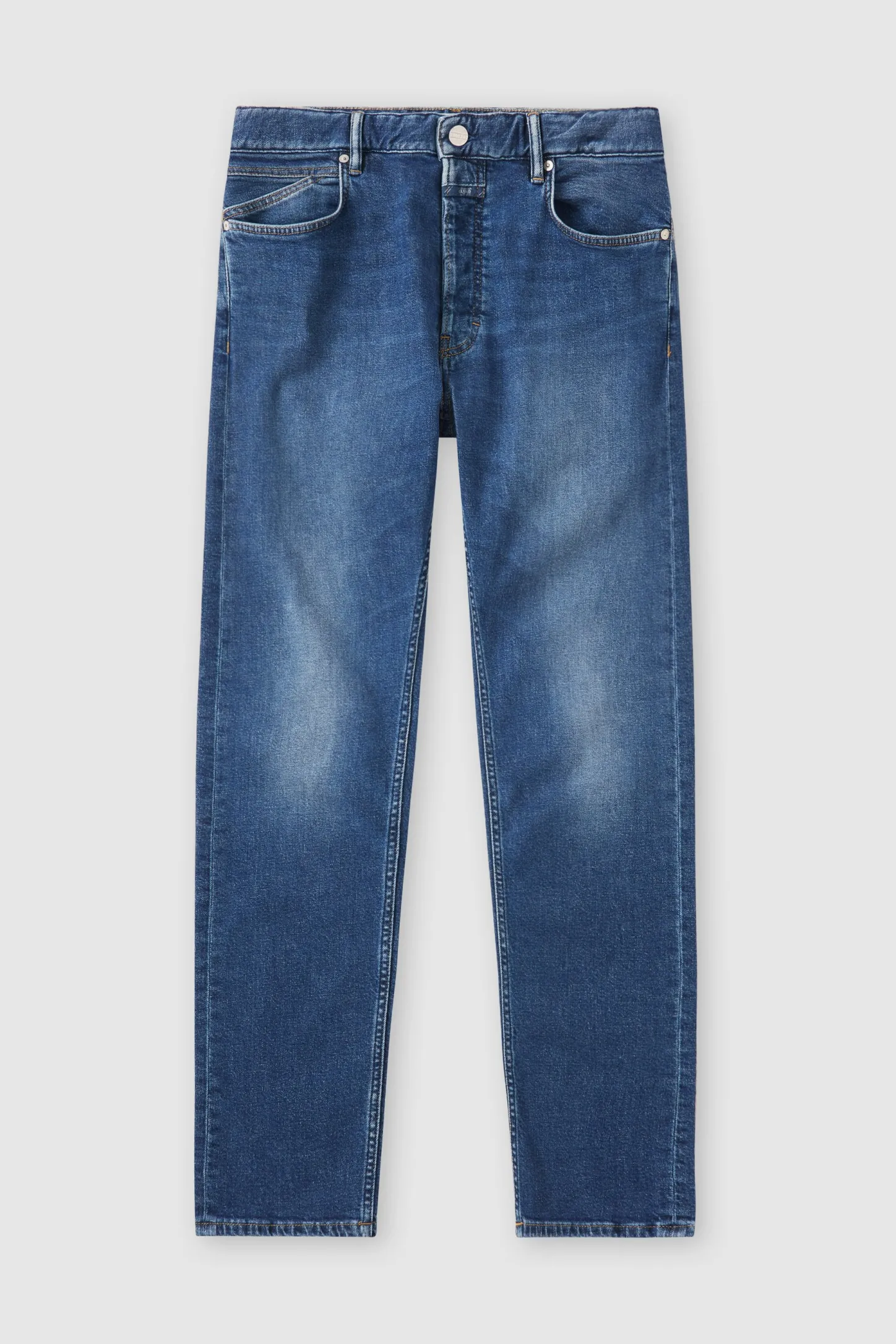 CLOSED 5-Pocketsjeans>Slim Jeans - Stijlnaam Oakland Straight Midden Blauw