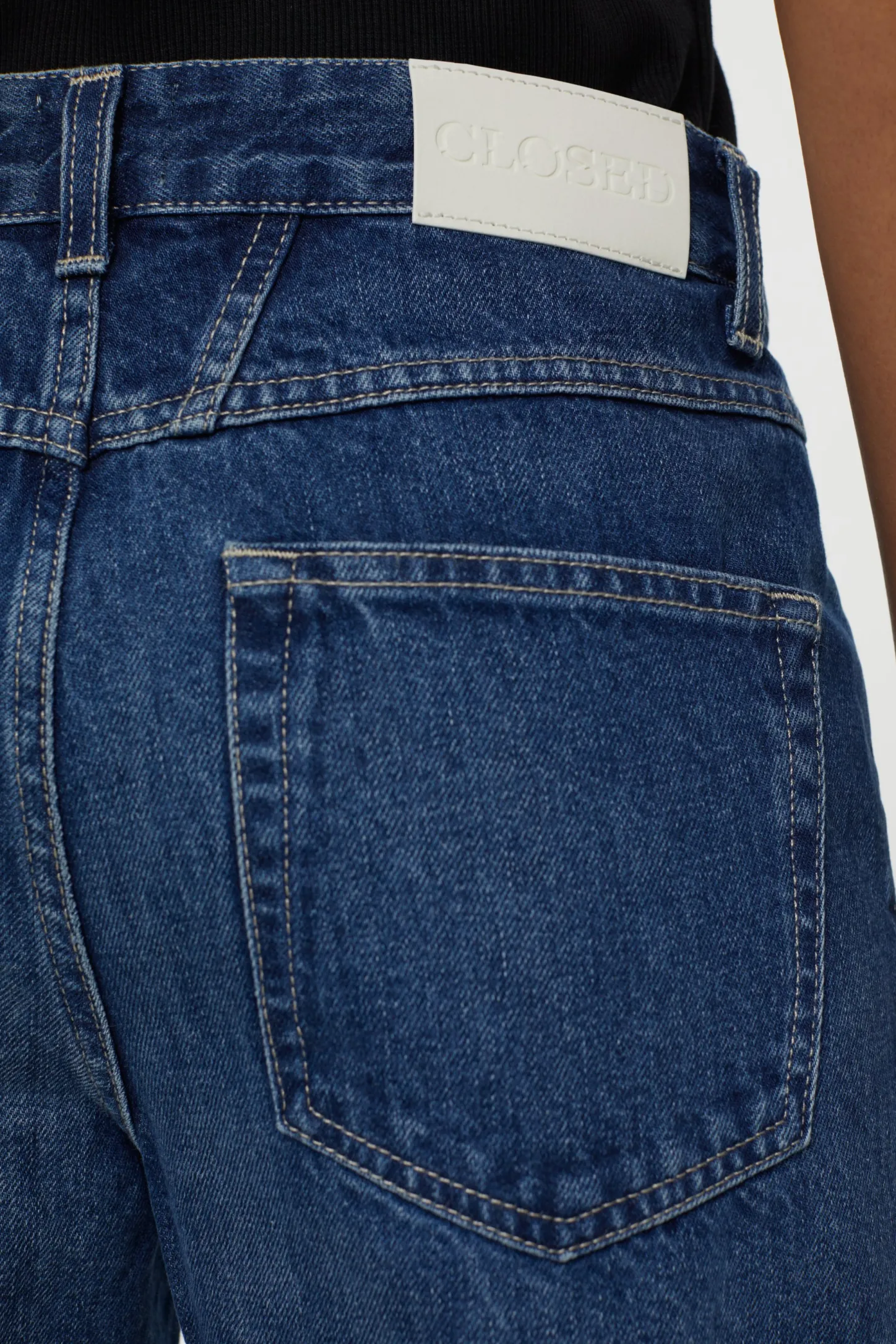 CLOSED Dun>Slim Jeans - Stijlnaam Straight-X Donkerblauw